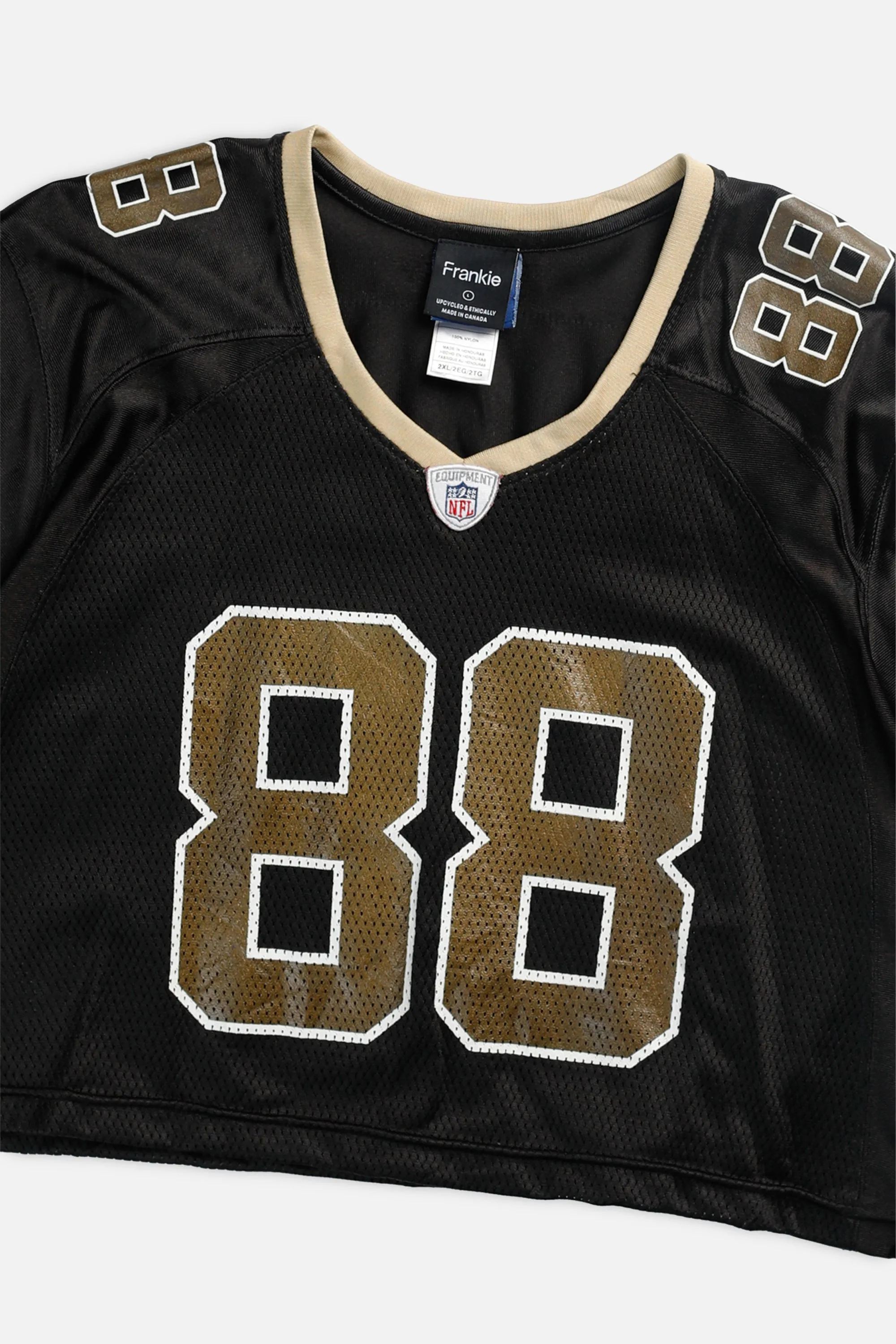 Rework Crop New Orleans Saints NFL Jersey - L Frankie