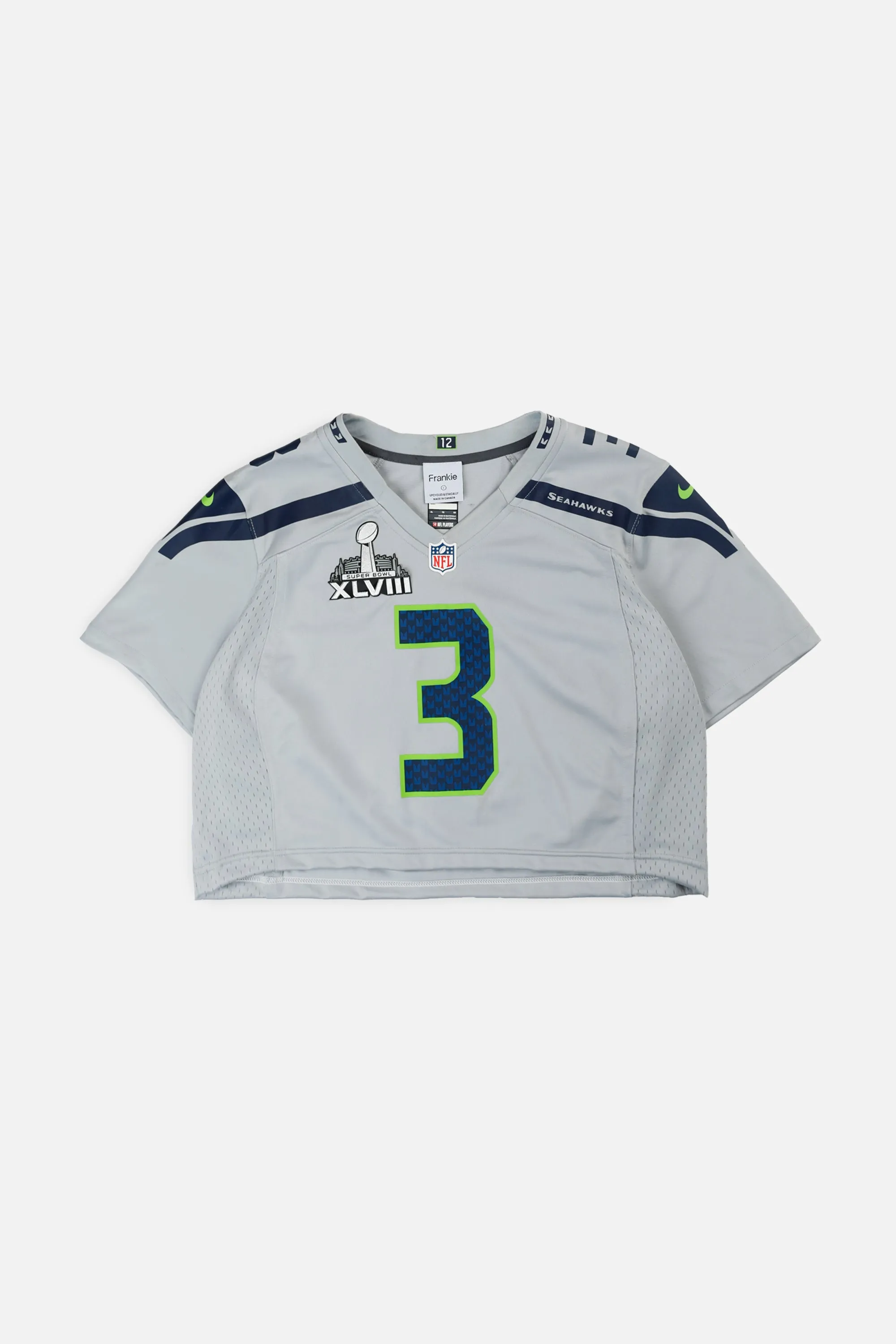 Rework Crop Seattle Seahawks NFL Jersey - L Frankie