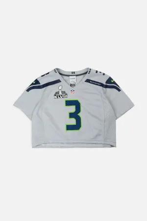 Rework Crop Seattle Seahawks NFL Jersey - L Frankie