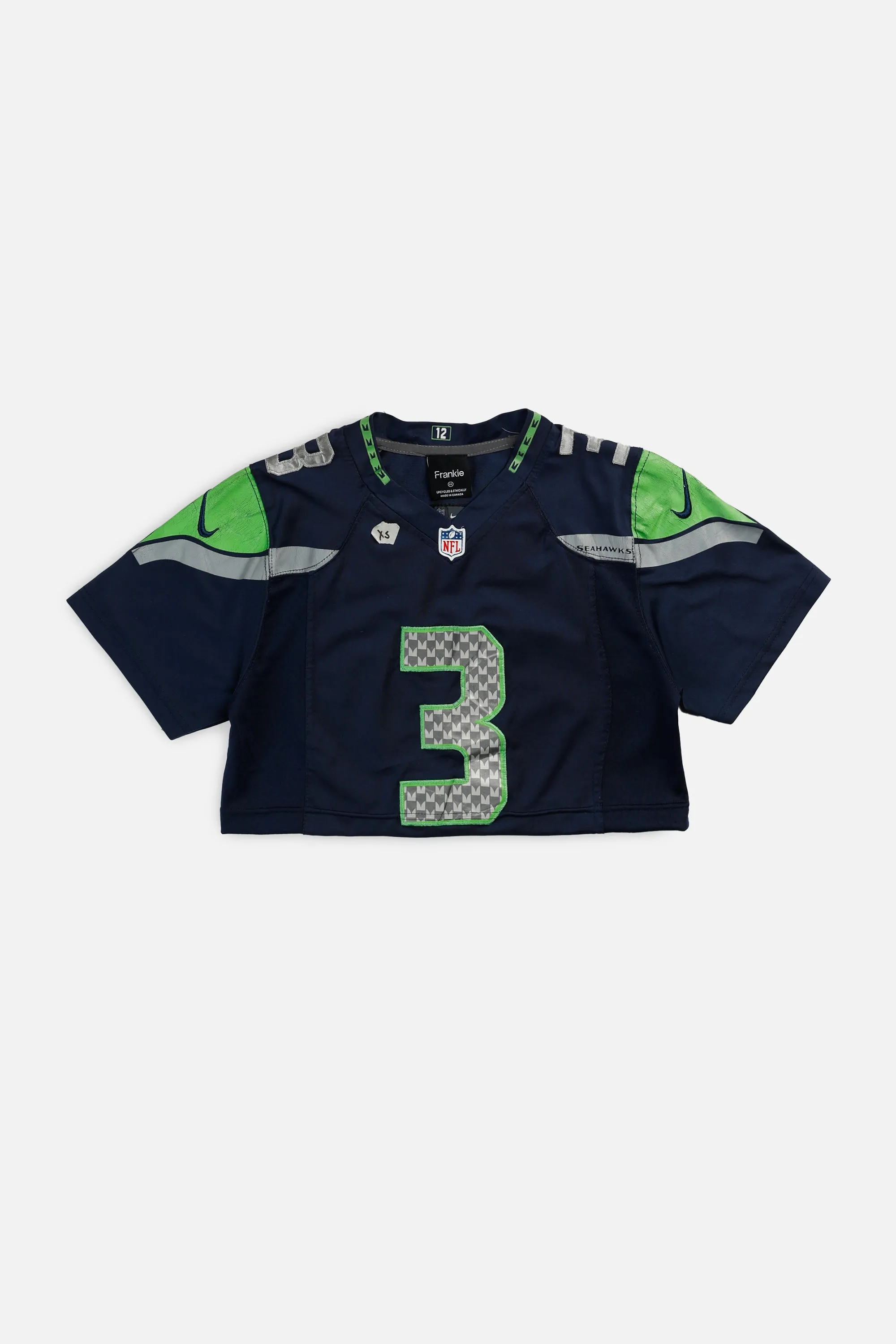 Rework Crop Seattle Seahawks NFL Jersey - XS Frankie
