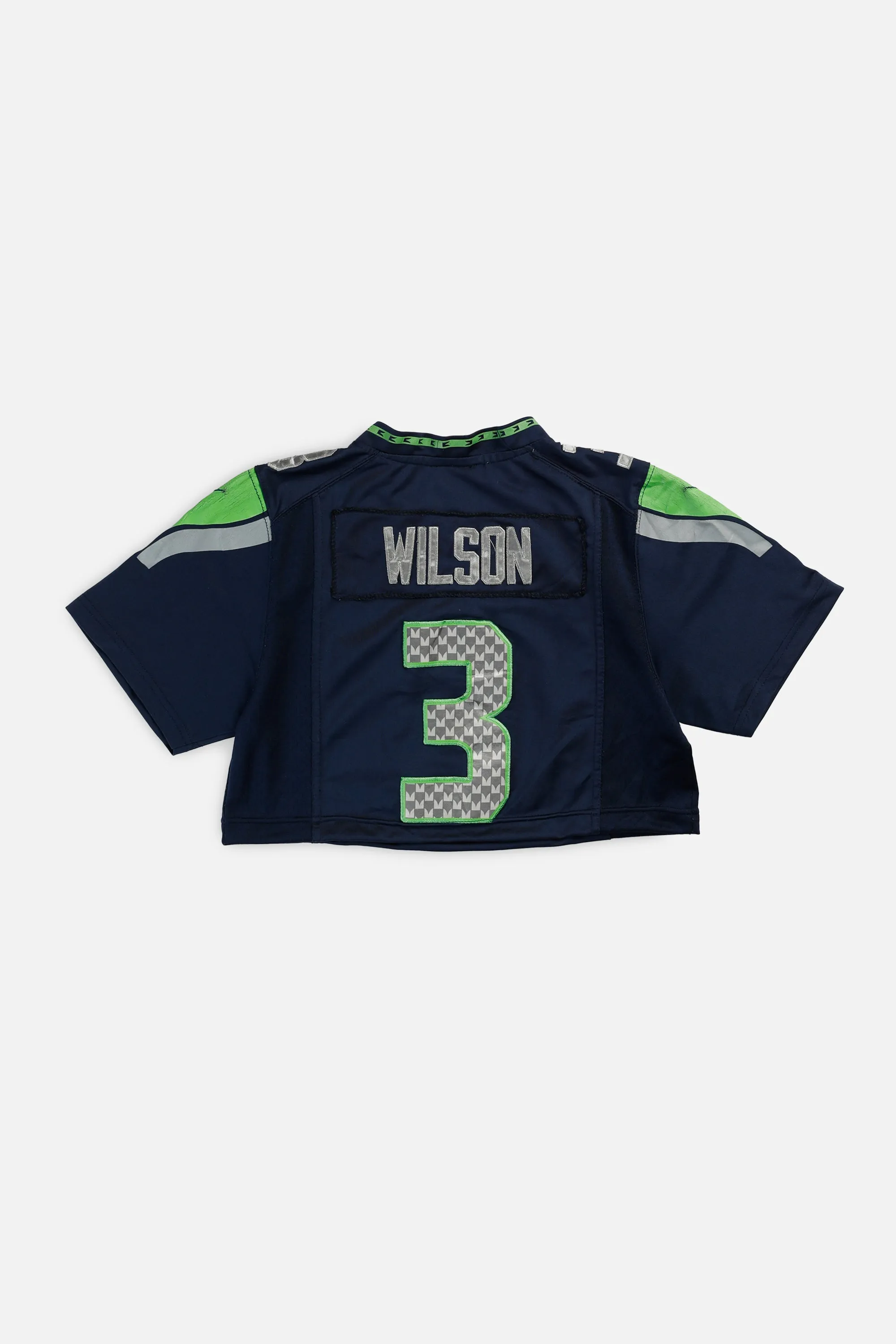 Rework Crop Seattle Seahawks NFL Jersey - XS Frankie