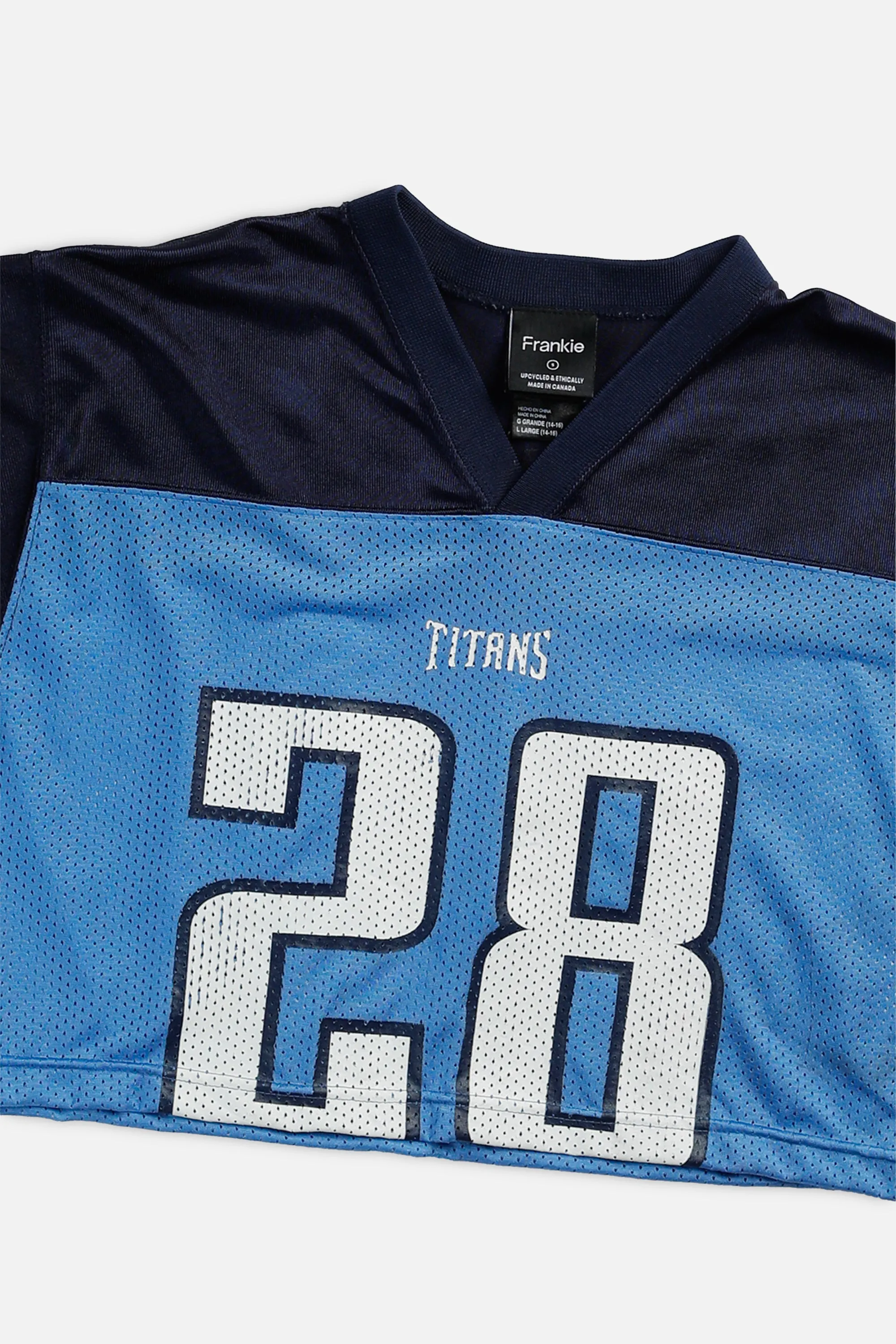 Rework Crop Tennessee Titans NFL Jersey - S Frankie
