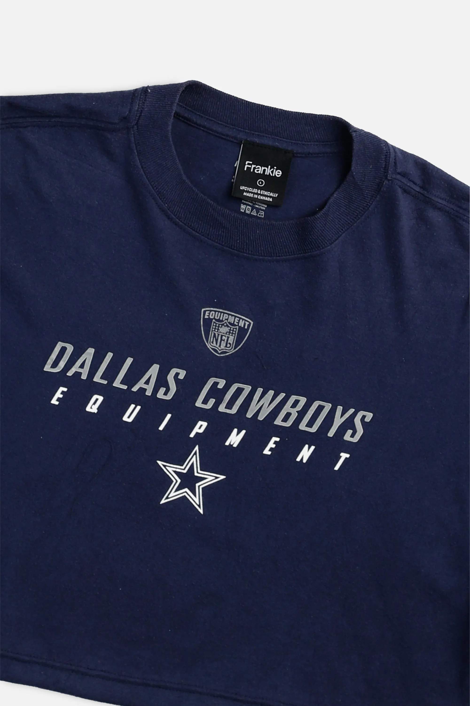 Rework Dallas Cowboys NFL Crop Tee - L Frankie