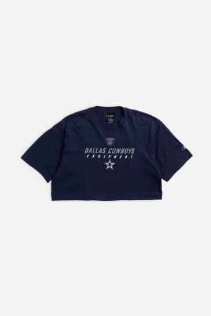 Rework Dallas Cowboys NFL Crop Tee - L Frankie