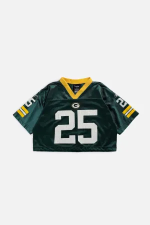 Rework Green Bay Packers Crop NFL Jersey - M Frankie