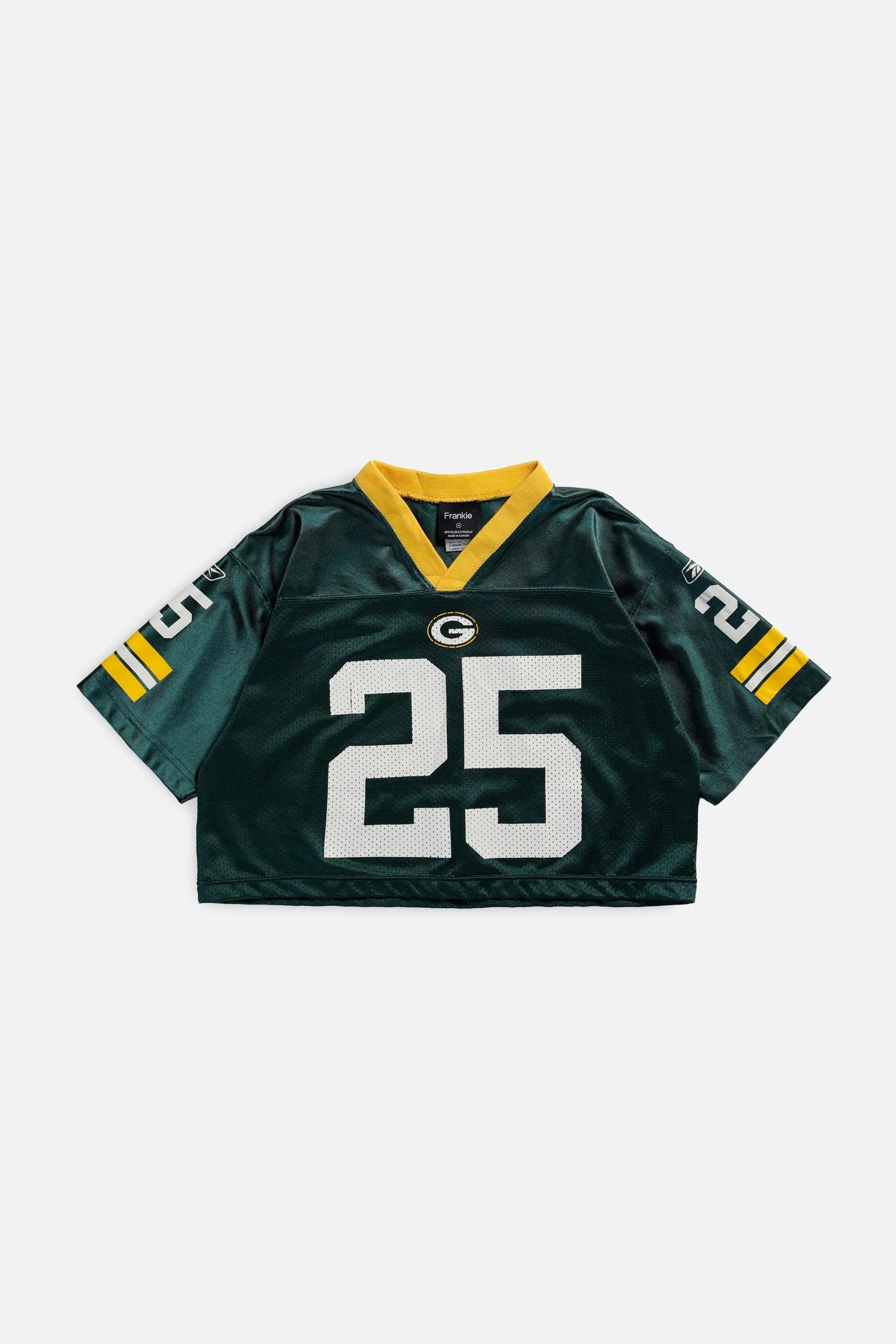 Rework Green Bay Packers Crop NFL Jersey - M Frankie