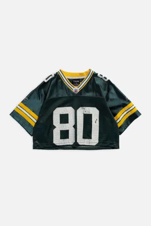 Rework Green Bay Packers Crop NFL Jersey - XS Frankie