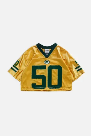 Rework Green Bay Packers Crop NFL Jersey - XS Frankie