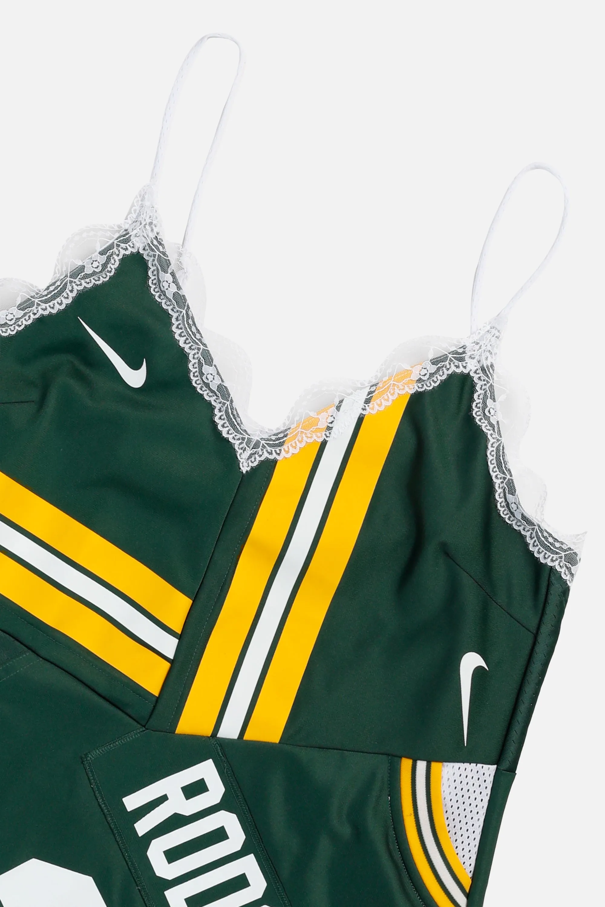 Rework Green Bay Packers NFL Lace Dress - L Frankie