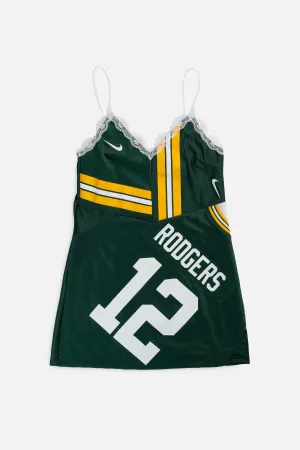 Rework Green Bay Packers NFL Lace Dress - L Frankie