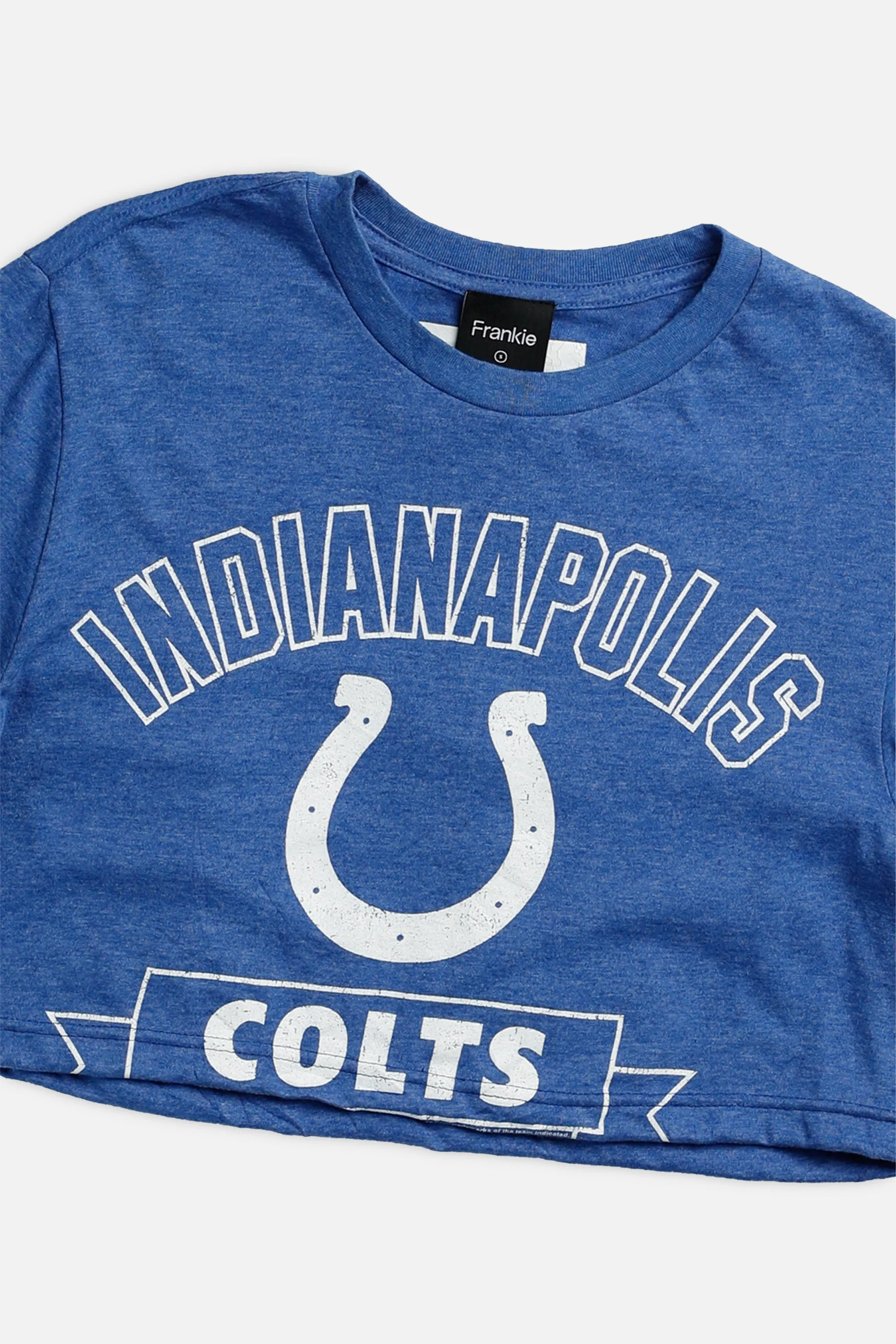 Rework Indianapolis Colts NFL Crop Long Sleeve Tee - S Frankie