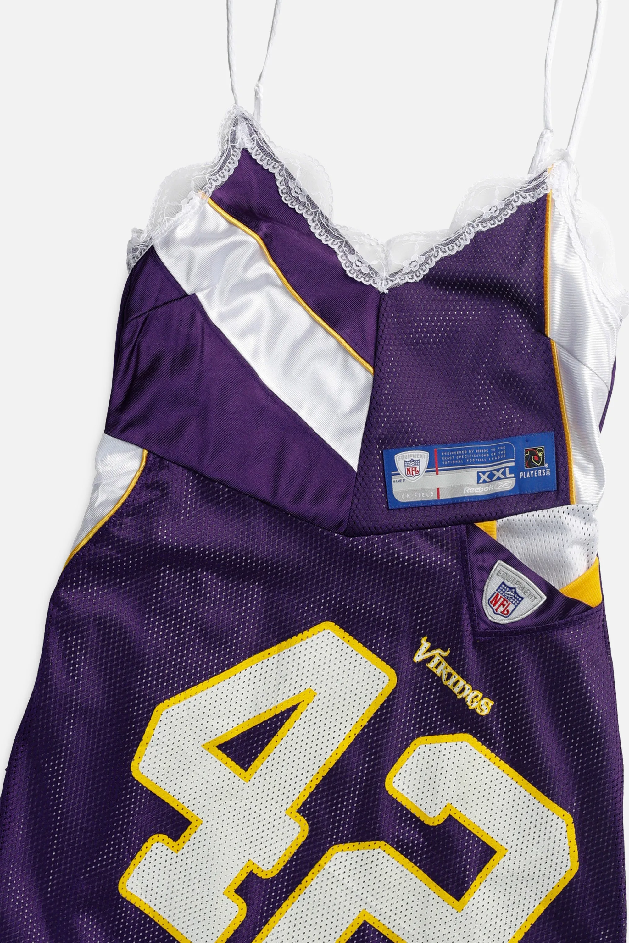 Rework Minnesota Vikings NFL Lace Dress - S Frankie