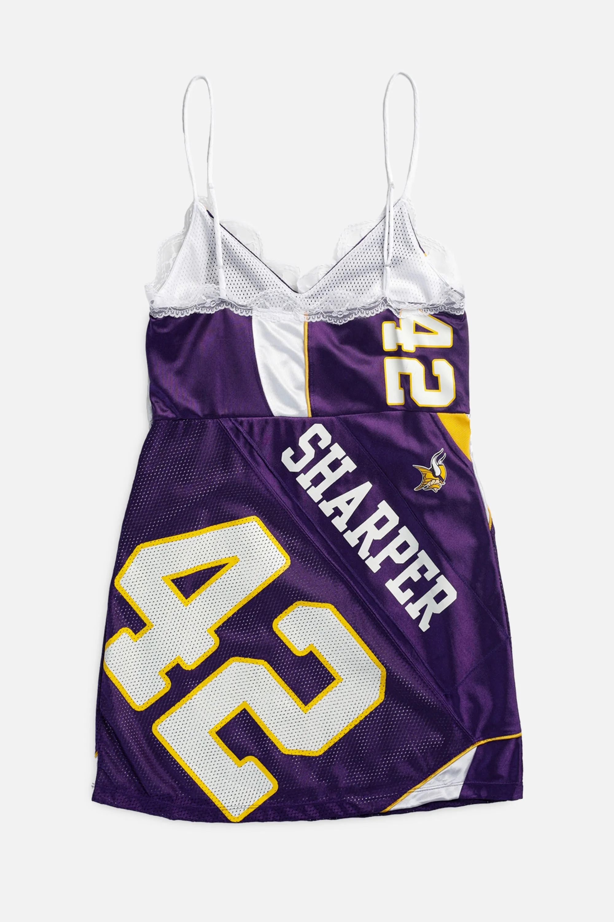 Rework Minnesota Vikings NFL Lace Dress - S Frankie