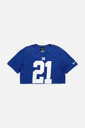 Rework NY Giants NFL Crop Tee - L Frankie