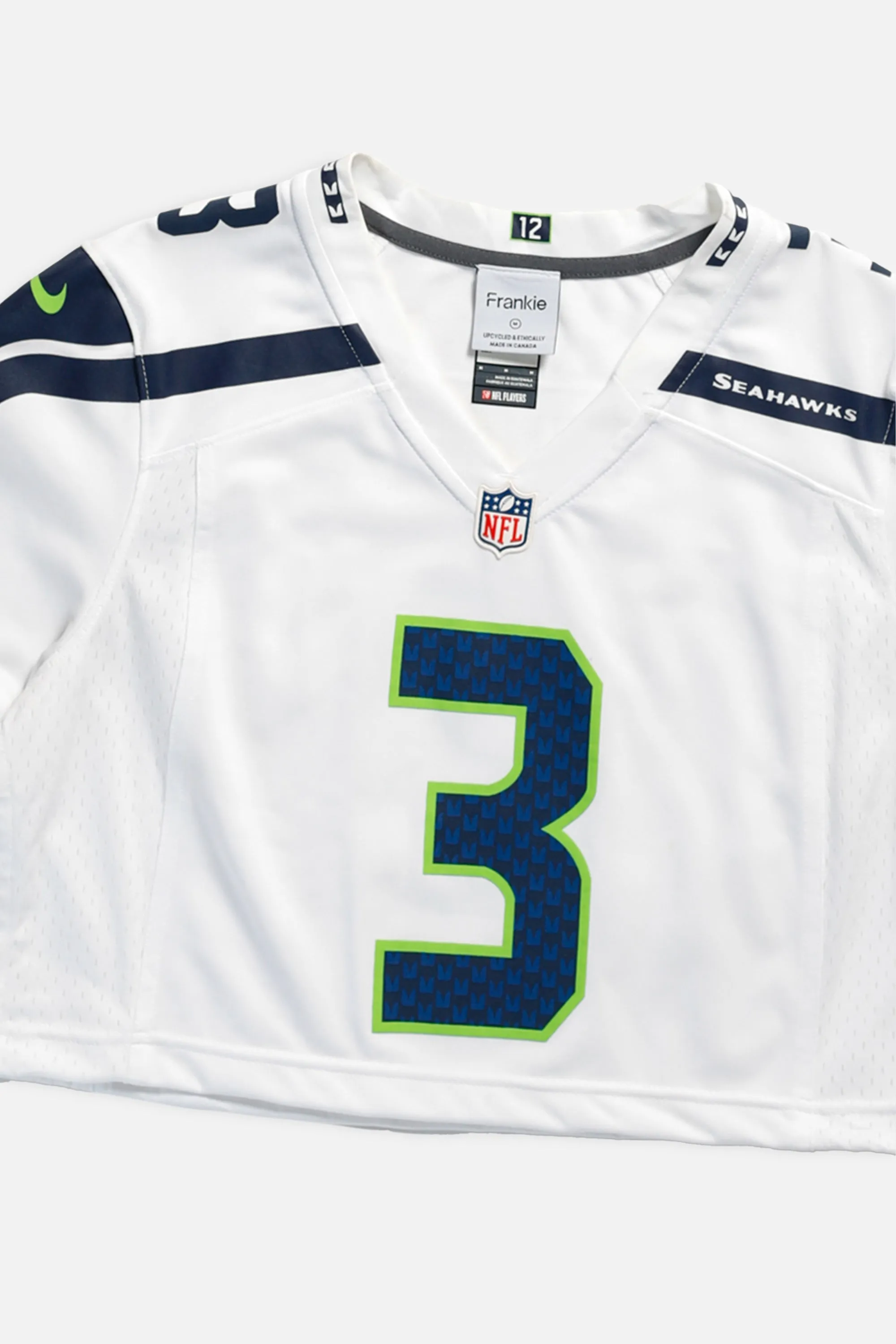 Rework Seattle Seahawks Crop NFL Jersey - M Frankie