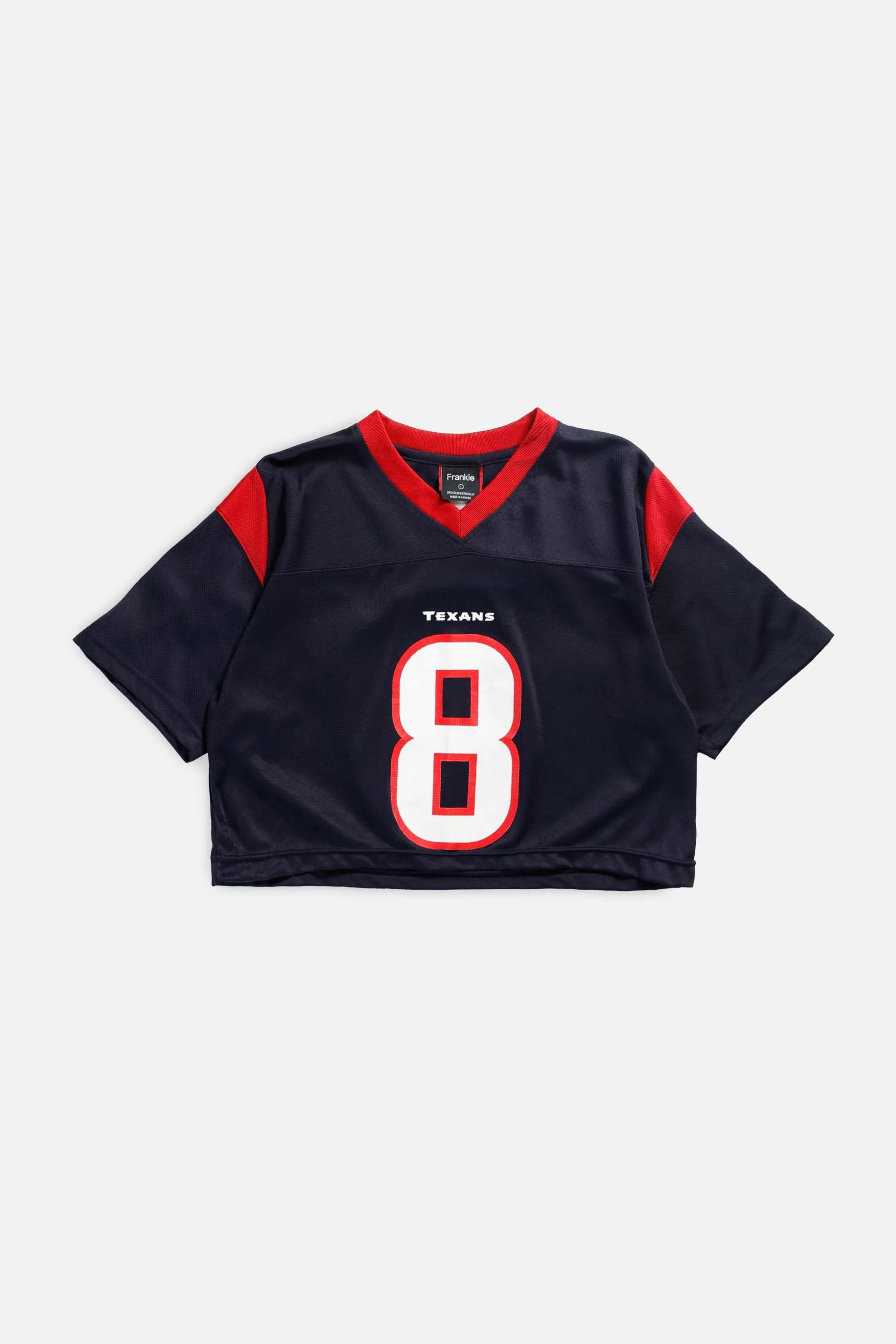Rework Texans Crop NFL Jersey - L Frankie