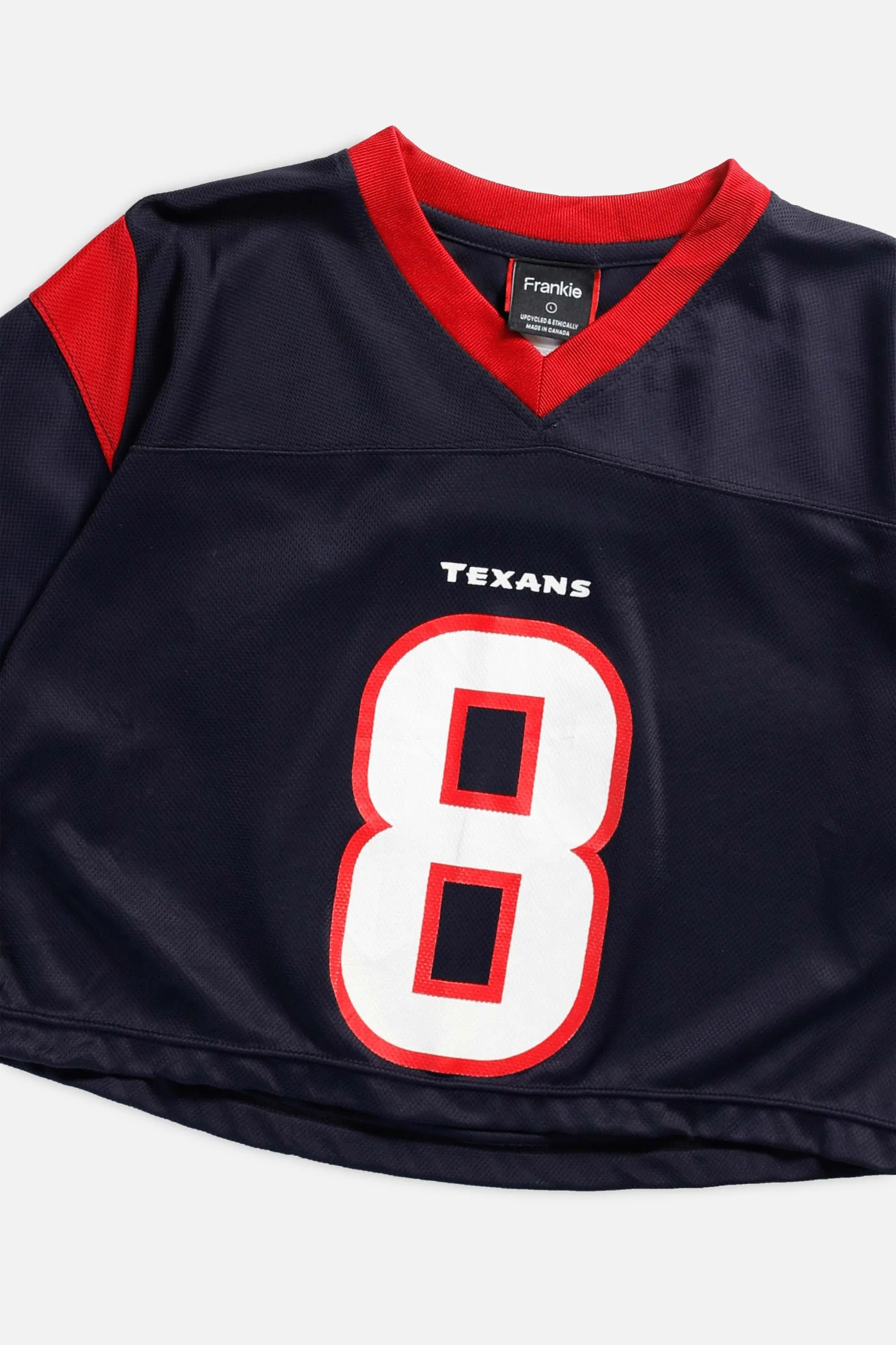 Rework Texans Crop NFL Jersey - L Frankie