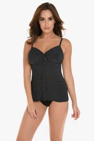 Roswell Tankini Top in Pin Point