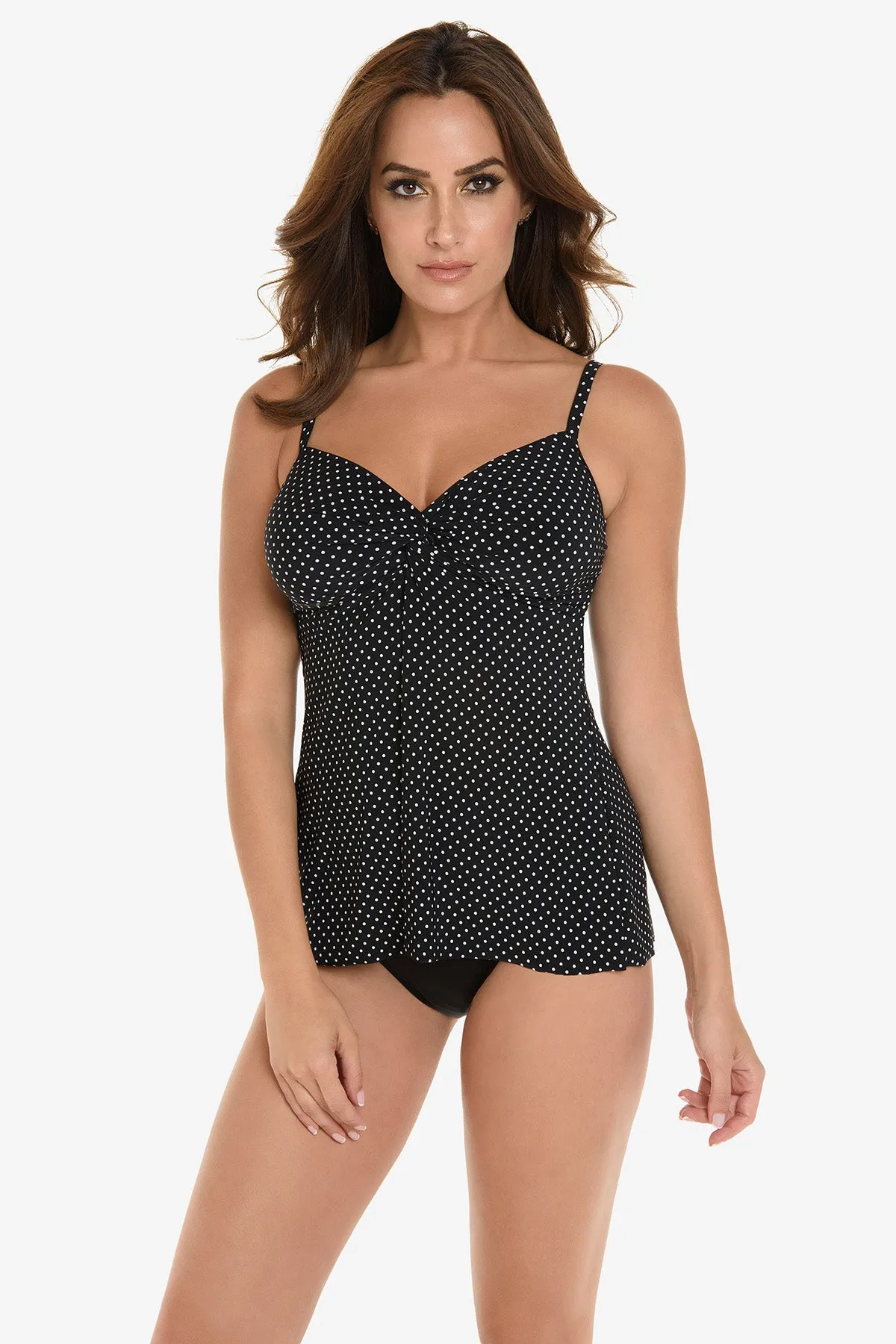 Roswell Tankini Top in Pin Point
