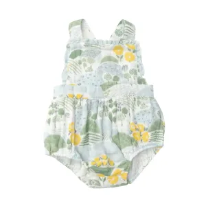 Ruffle Bib Sunsuit - Cute Country Floral | Angel Dear