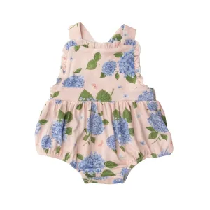 Ruffle Bib Sunsuit - Hydrangea | Angel Dear