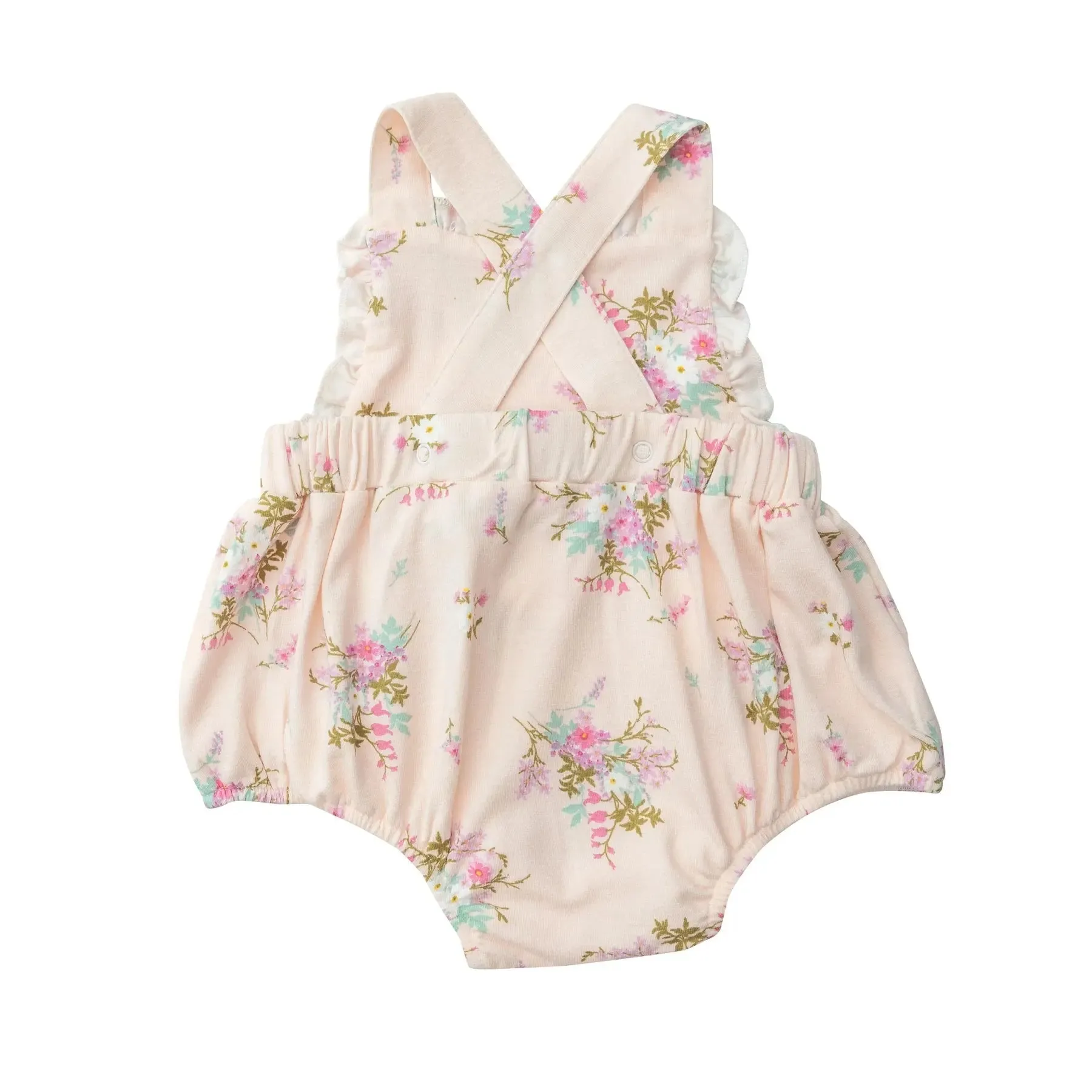 Ruffle Bib Sunsuit - Shade Garden Ditsy | Angel Dear