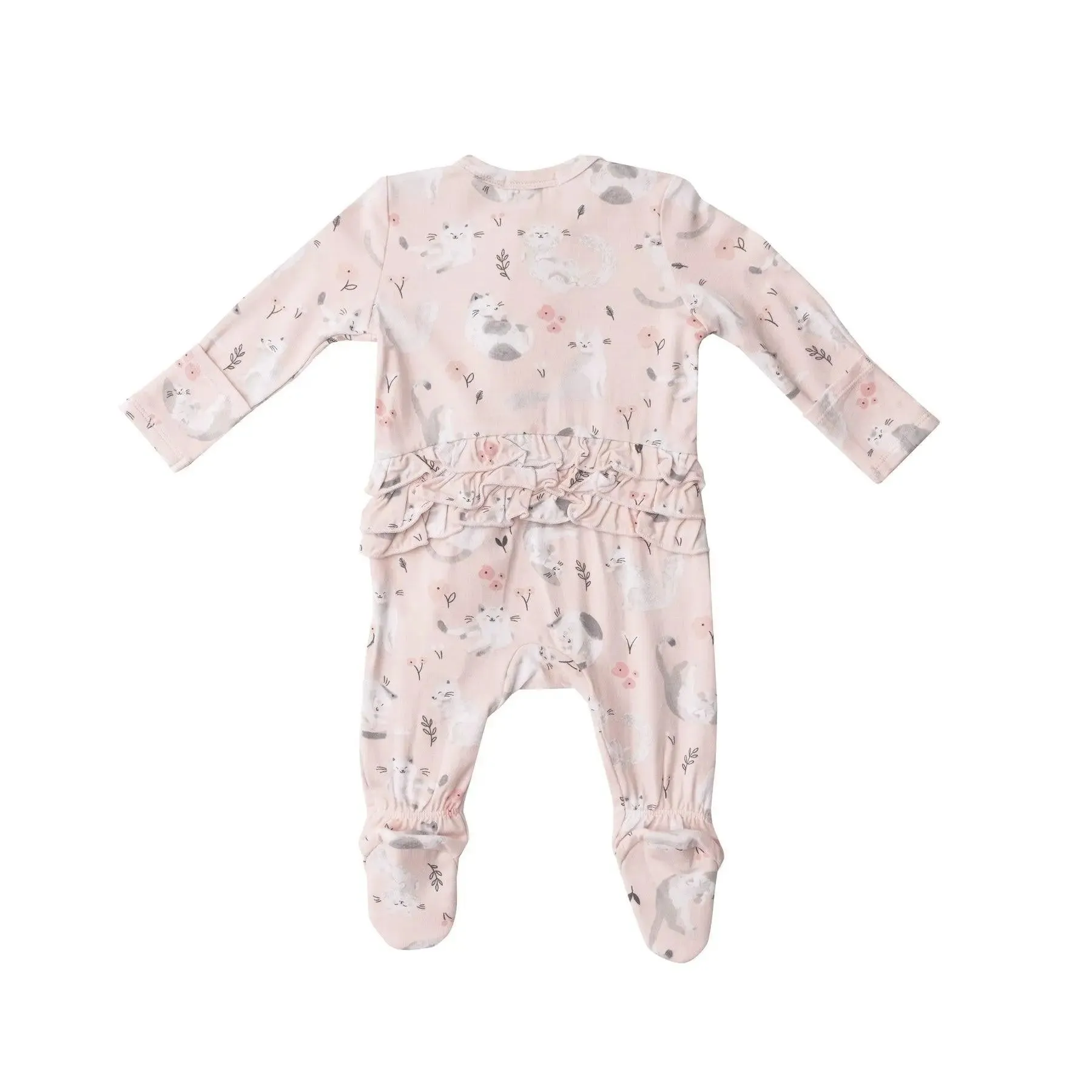 Ruffle Front Zipper Footie - Pretty Kittens | Angel Dear