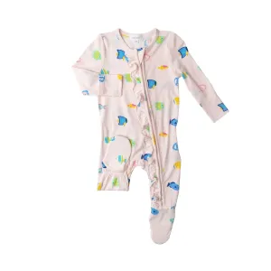 Ruffle Front Zipper Footie - Tropical Fish Girl | Angel Dear