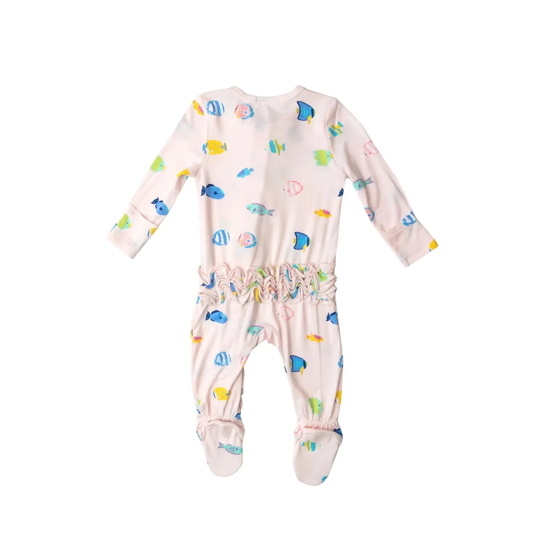 Ruffle Front Zipper Footie - Tropical Fish Girl | Angel Dear