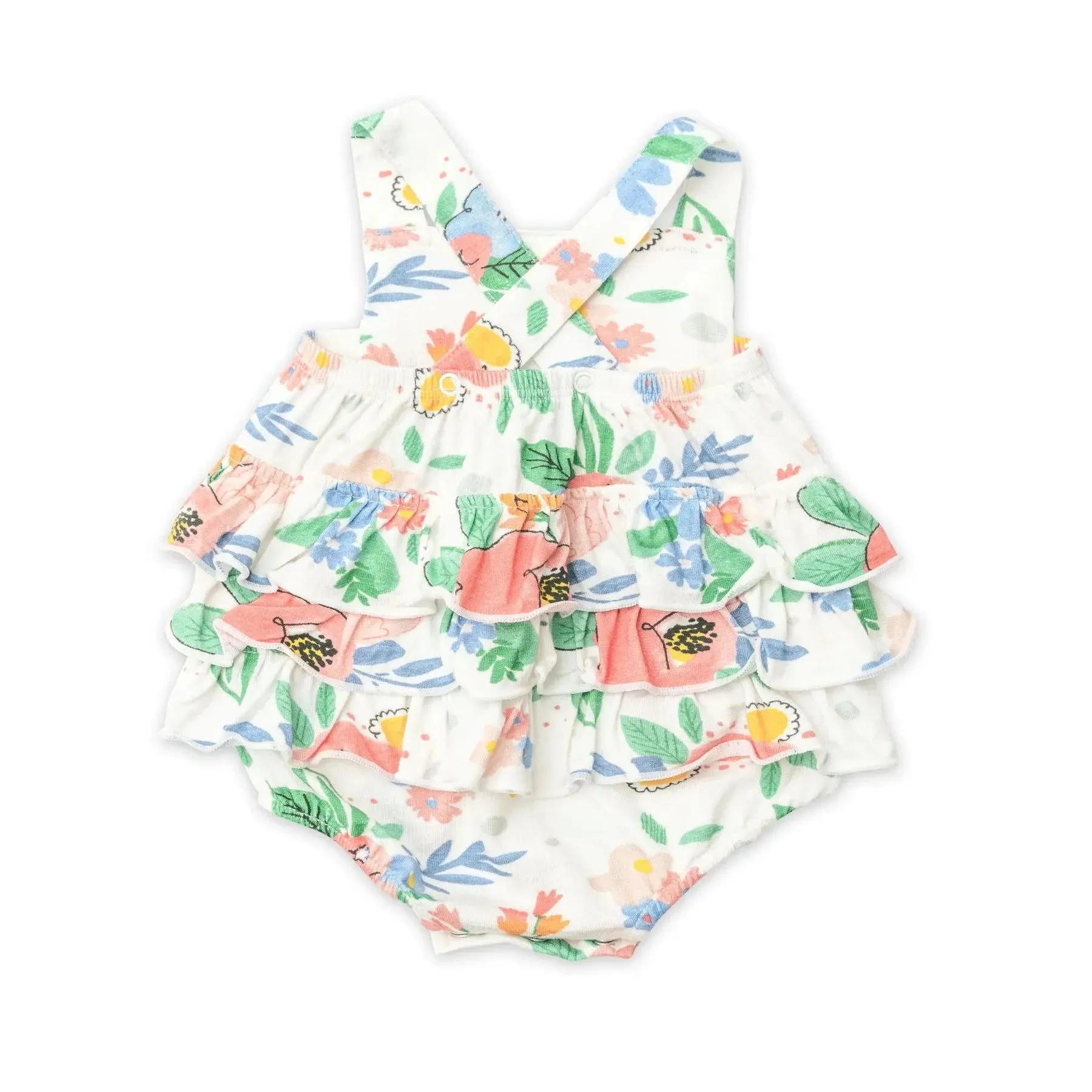 Ruffle Sunsuit - Floral Posy | Angel Dear