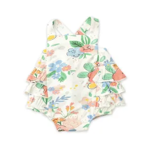 Ruffle Sunsuit - Floral Posy | Angel Dear