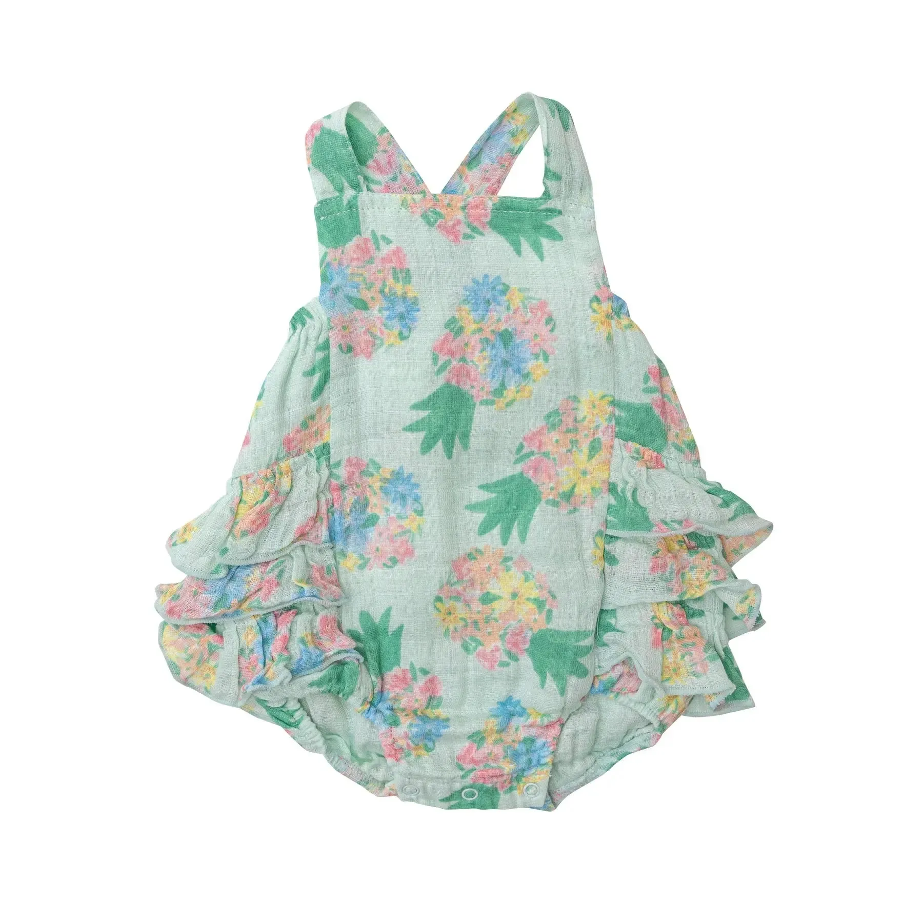 Ruffle Sunsuit - Pretty Pineapples | Angel Dear