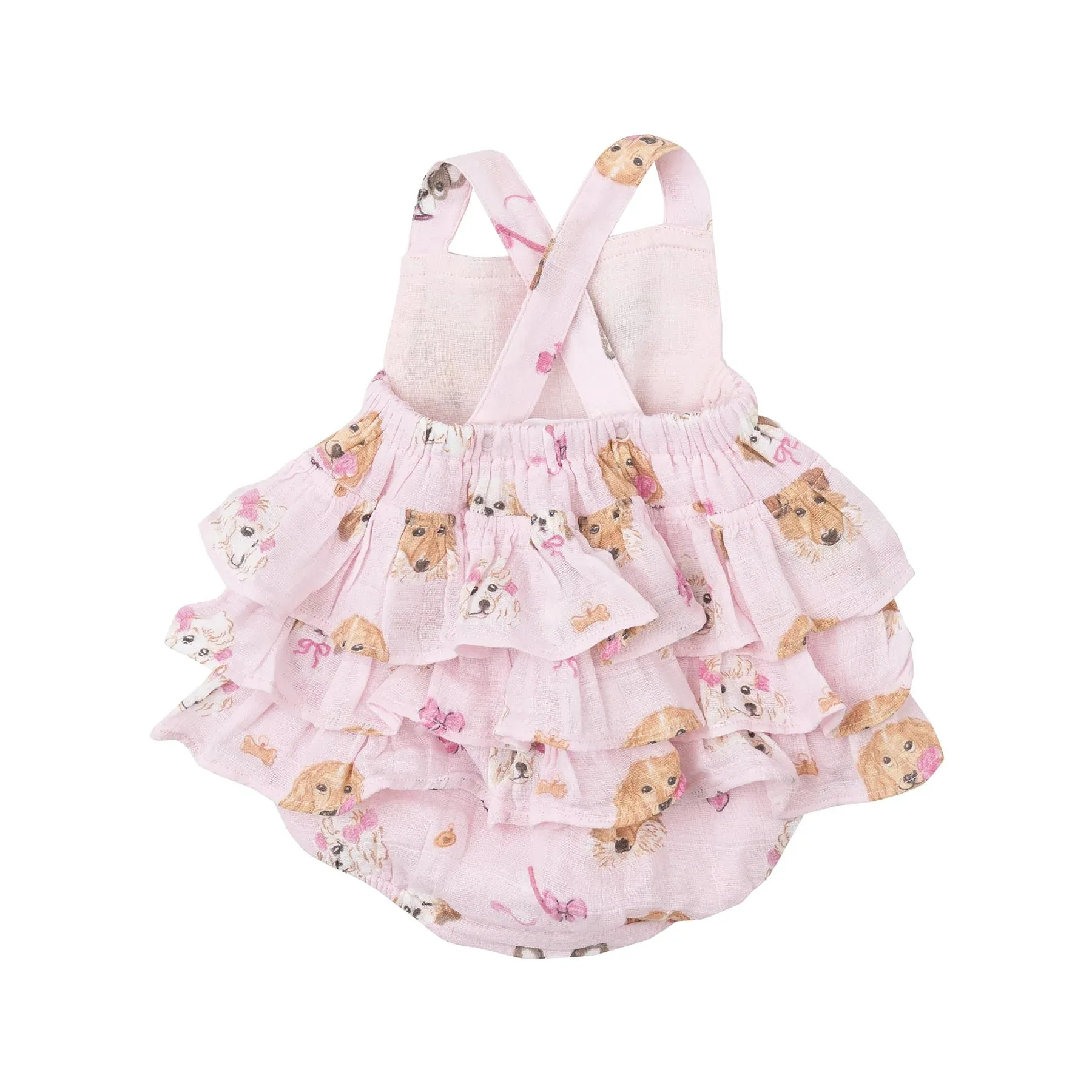 Ruffle Sunsuit - Pretty Puppy Faces | Angel Dear