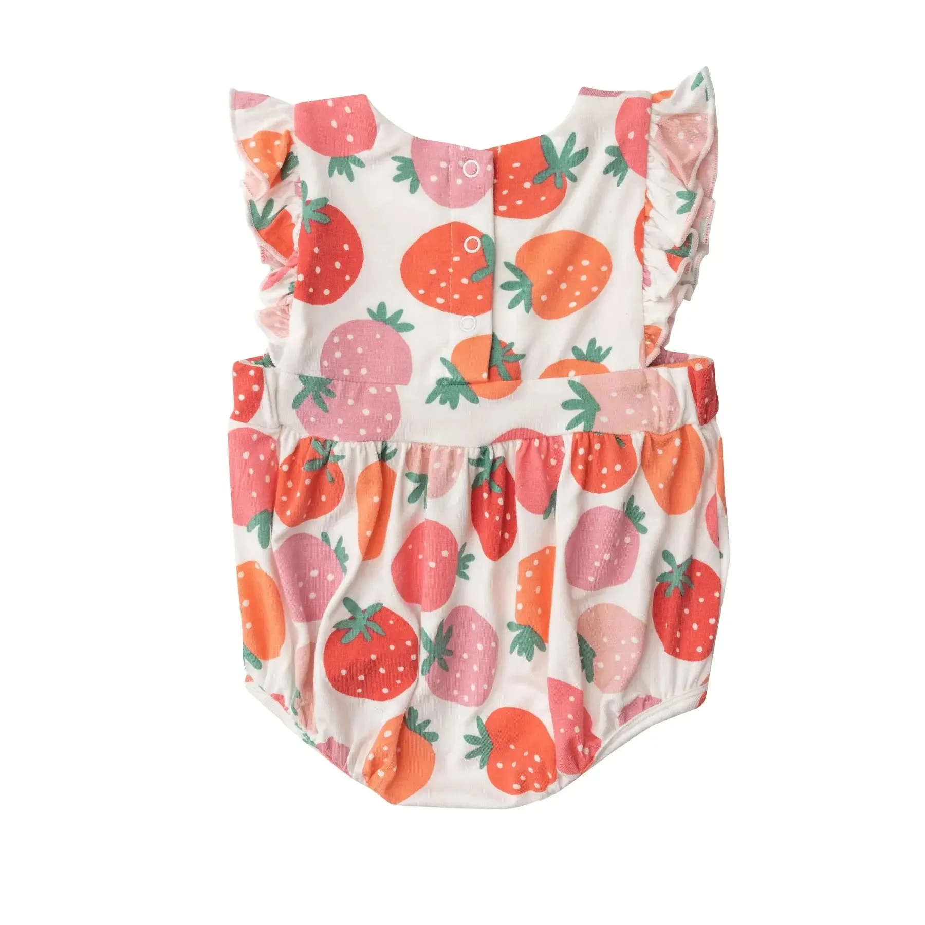 Ruffle Sunsuit - Strawberries | Angel Dear