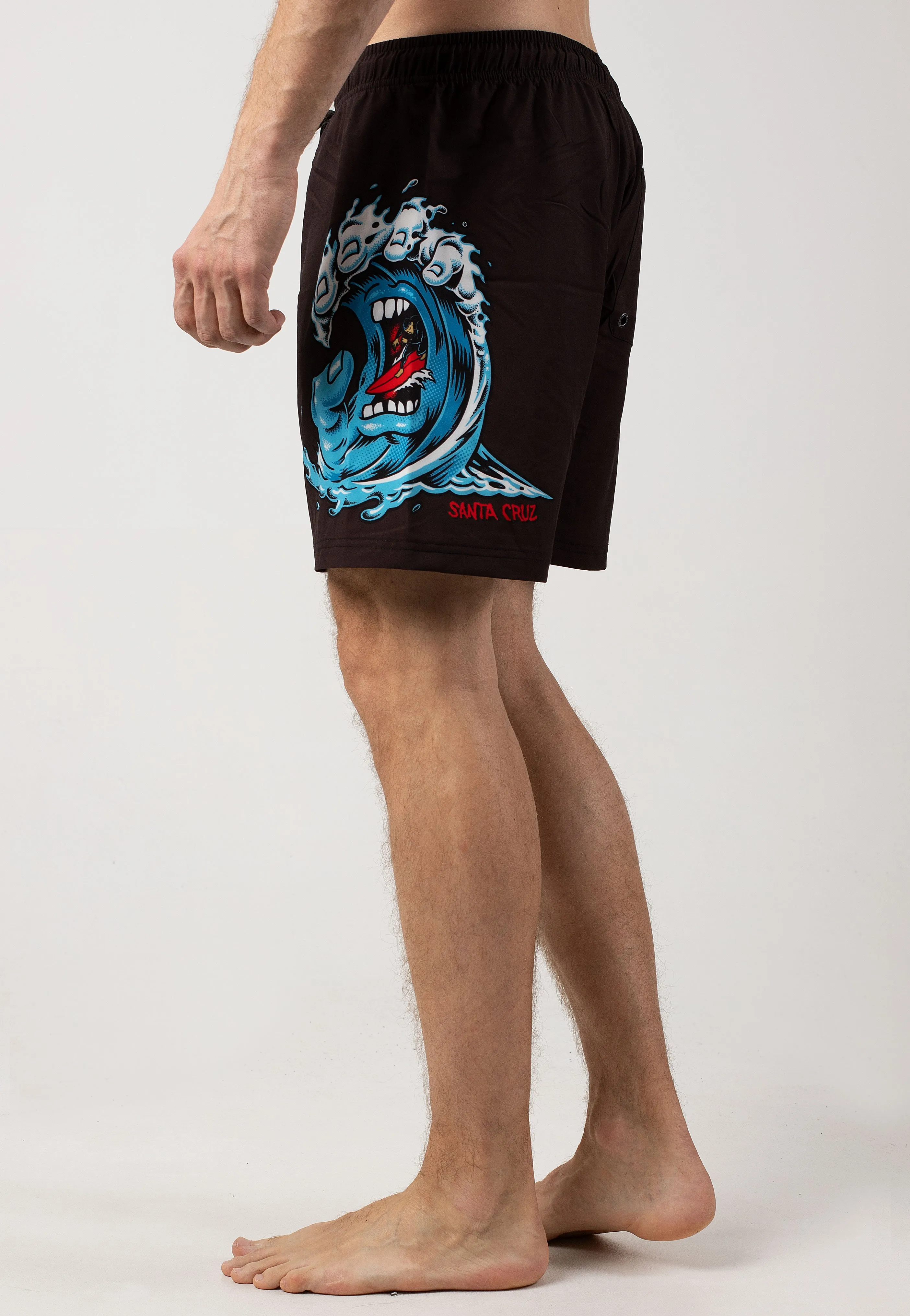 Santa Cruz - Screaming Wave Black - Board Shorts