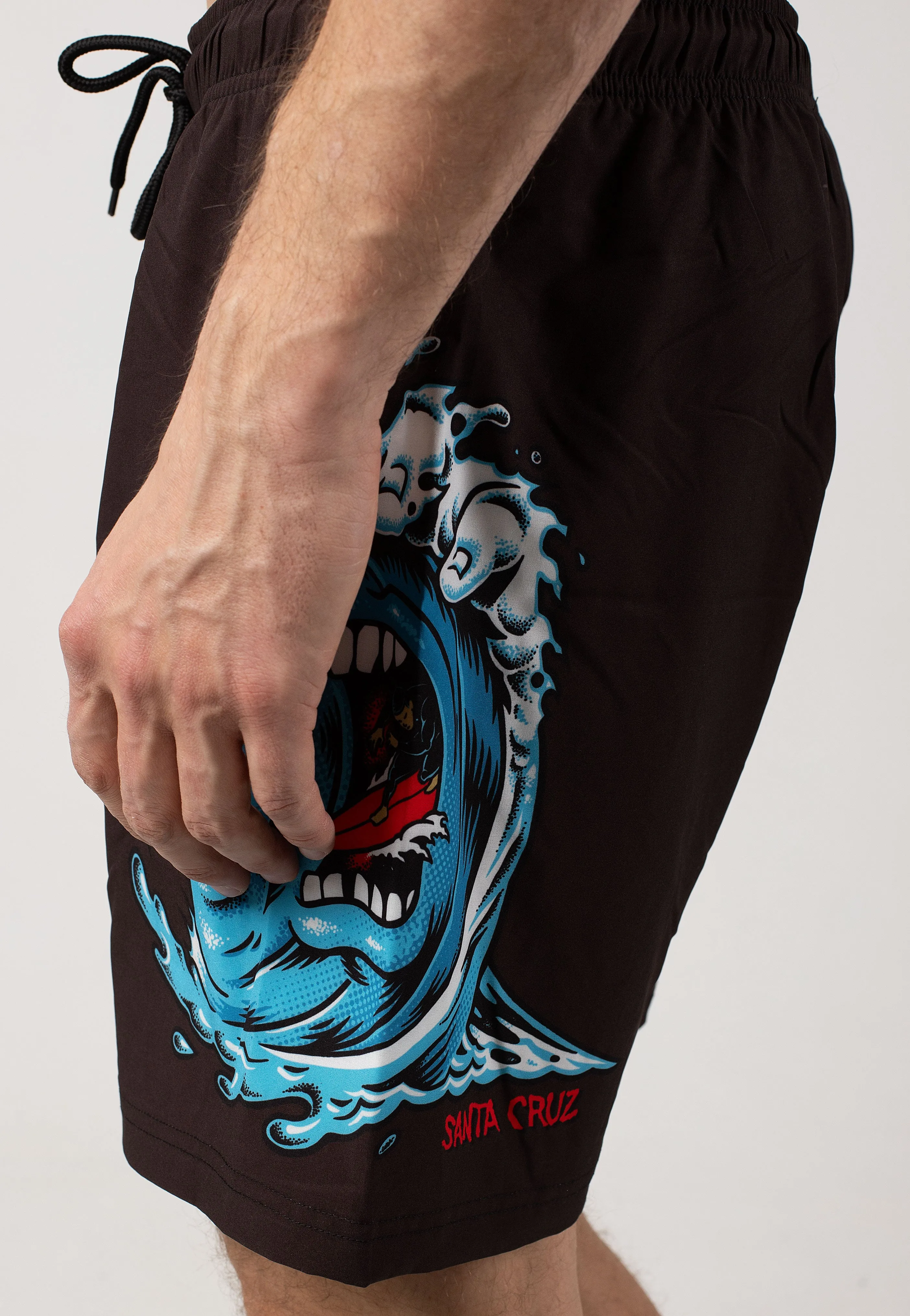 Santa Cruz - Screaming Wave Black - Board Shorts