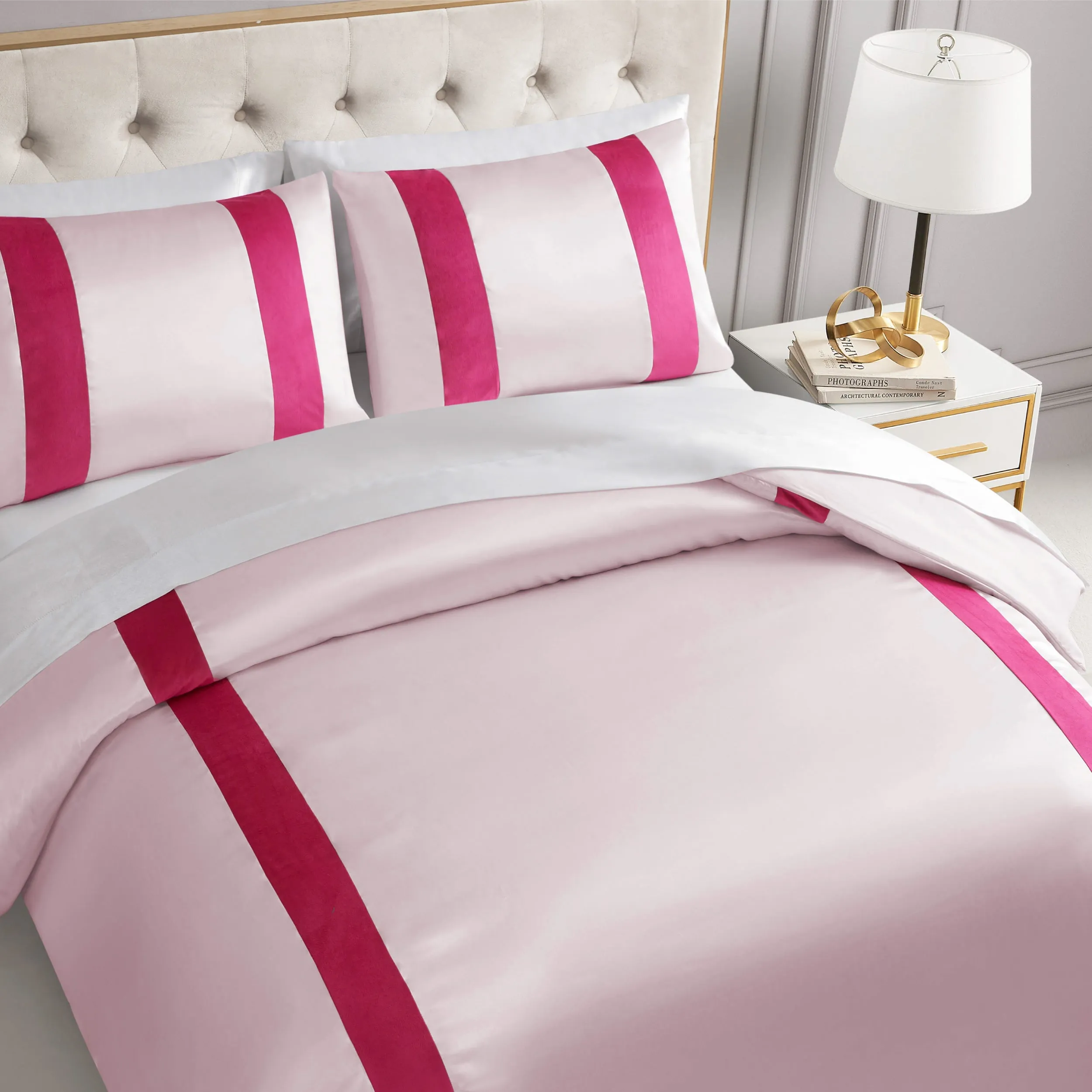 Satin Velvet Stripe Comforter Set Juicy Couture