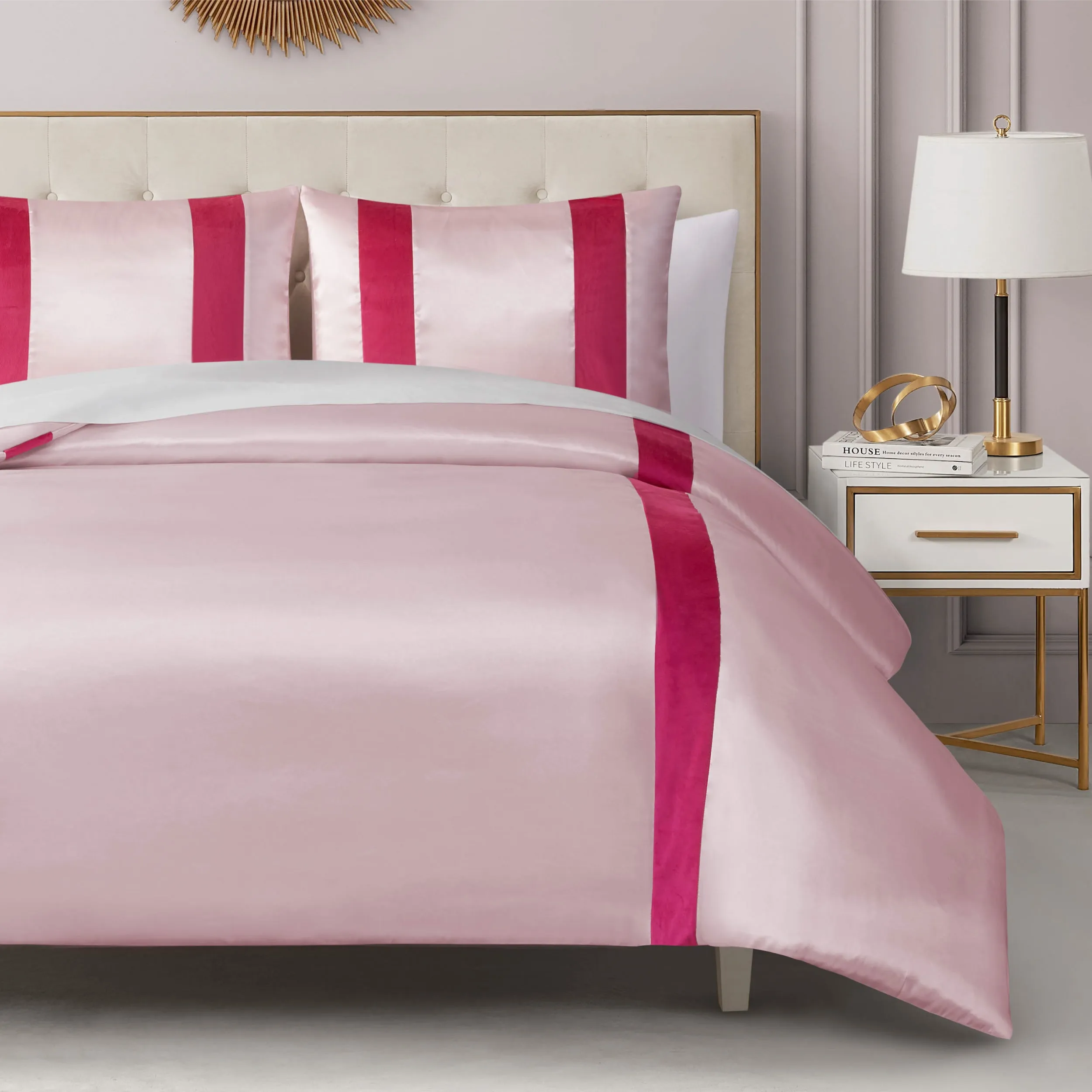 Satin Velvet Stripe Comforter Set Juicy Couture