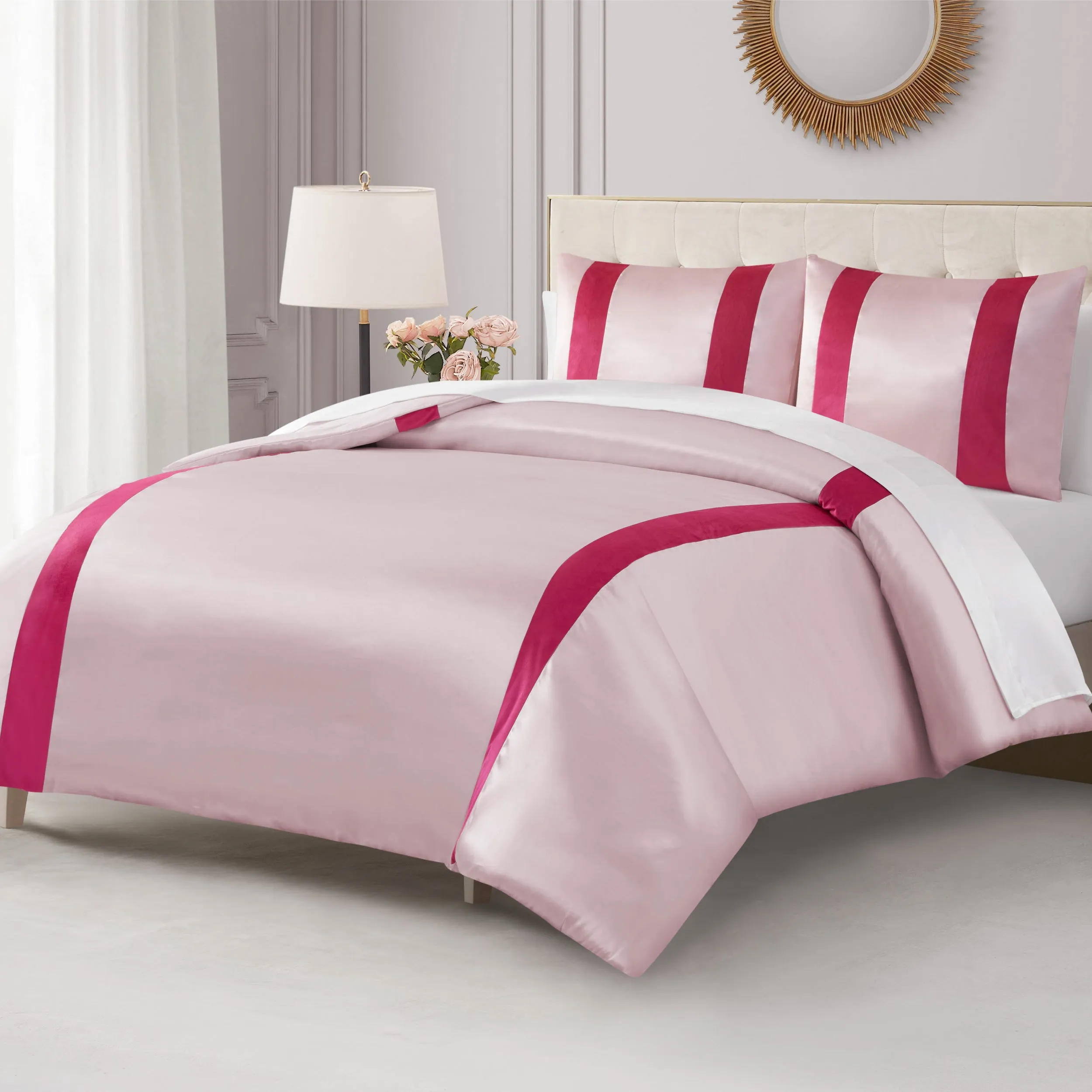 Satin Velvet Stripe Comforter Set Juicy Couture