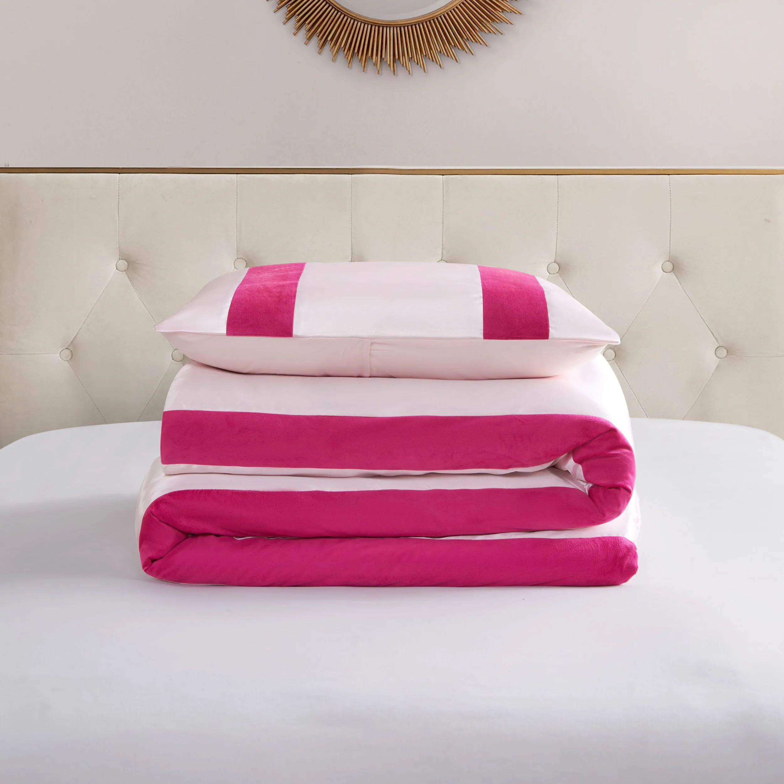 Satin Velvet Stripe Comforter Set Juicy Couture
