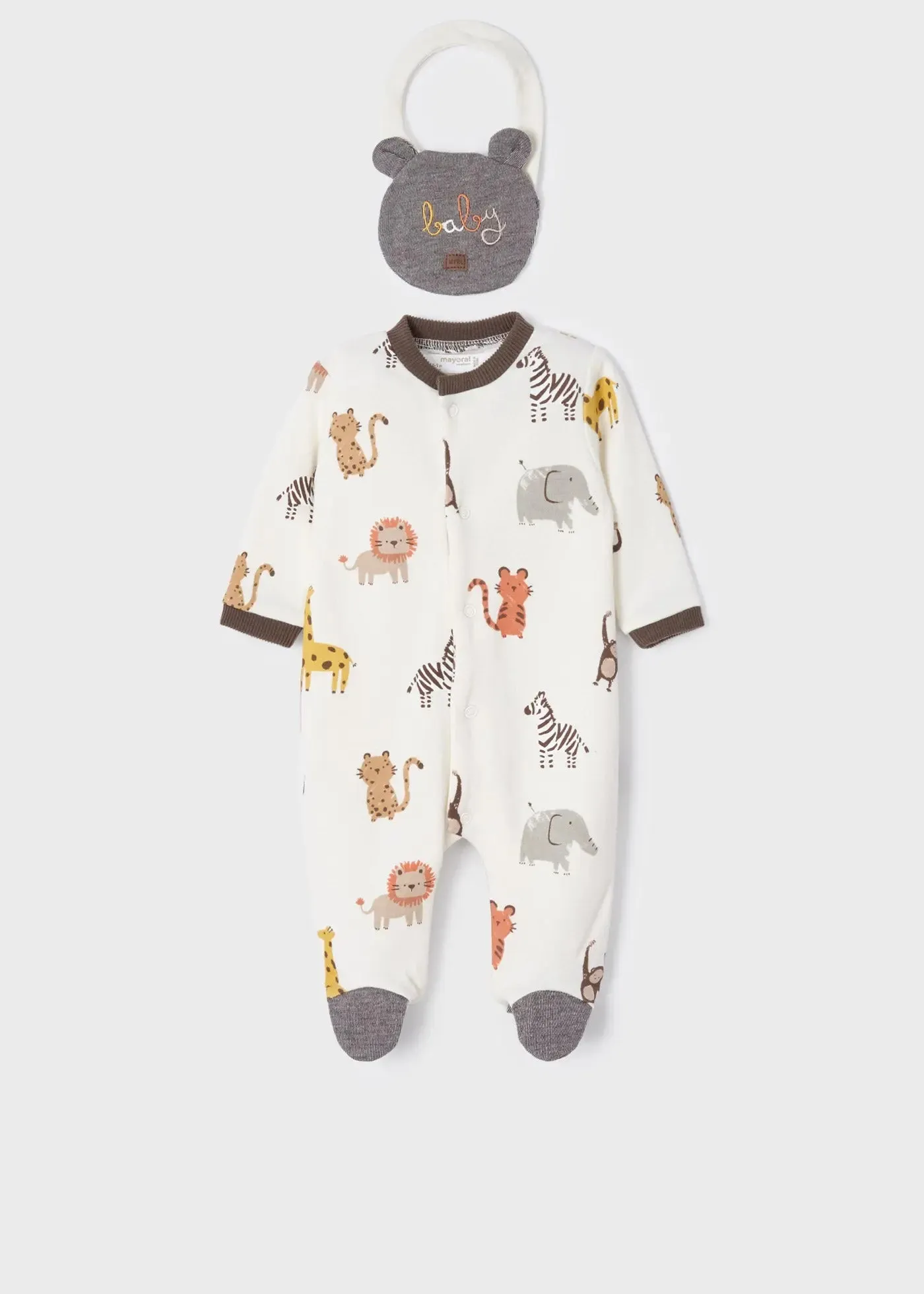 Set of 2 Sleepsuits With Bib Newborn | Mayoral