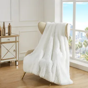 Shaggy Faux Fur Plush Blanket Juicy Couture
