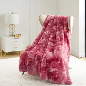 Shaggy Faux Fur Plush Blanket Juicy Couture