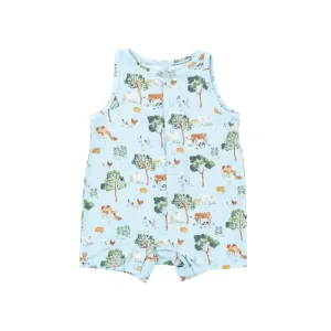 Shortie Romper - Farm Friends | Angel Dear