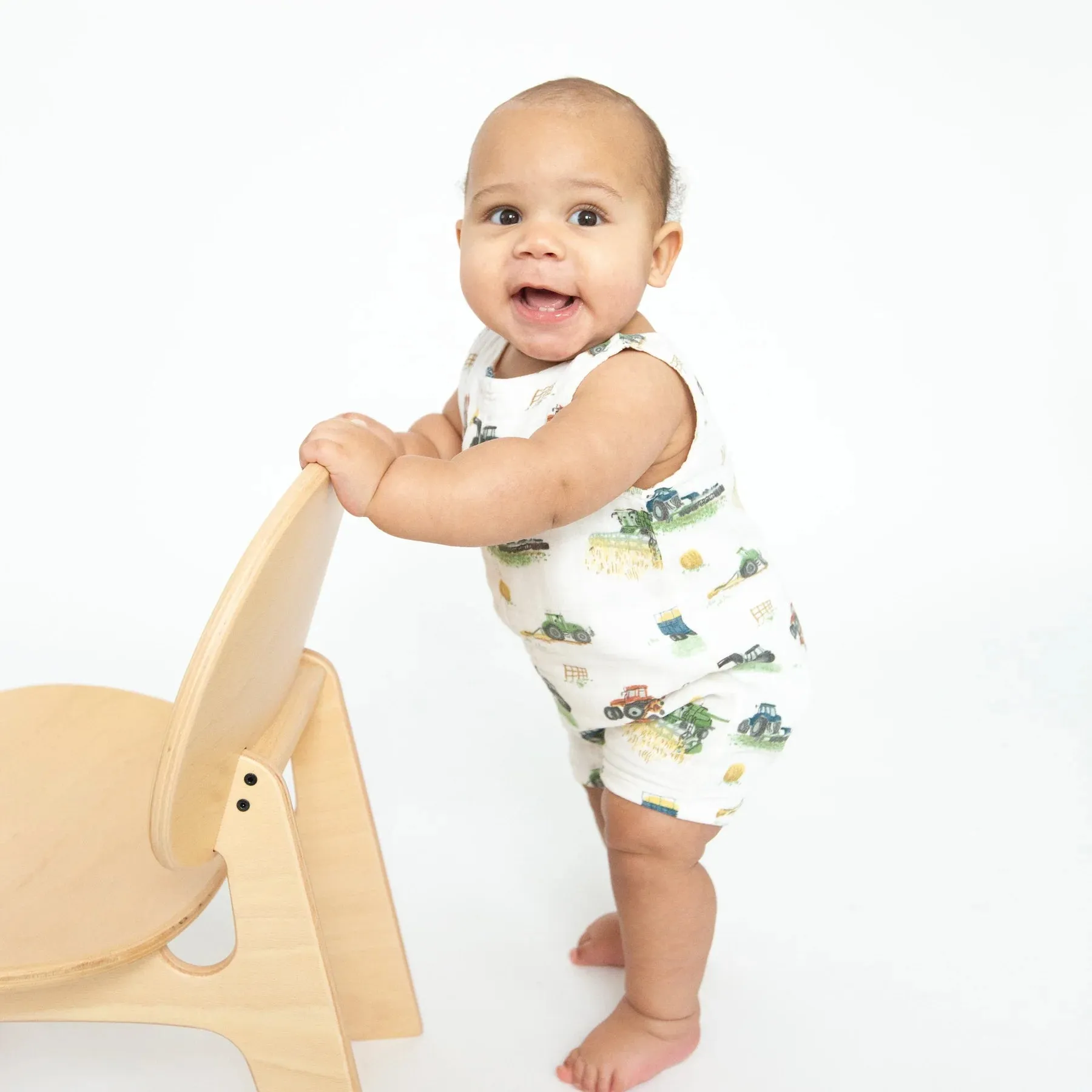 Shortie Romper - Farm Machines | Angel Dear
