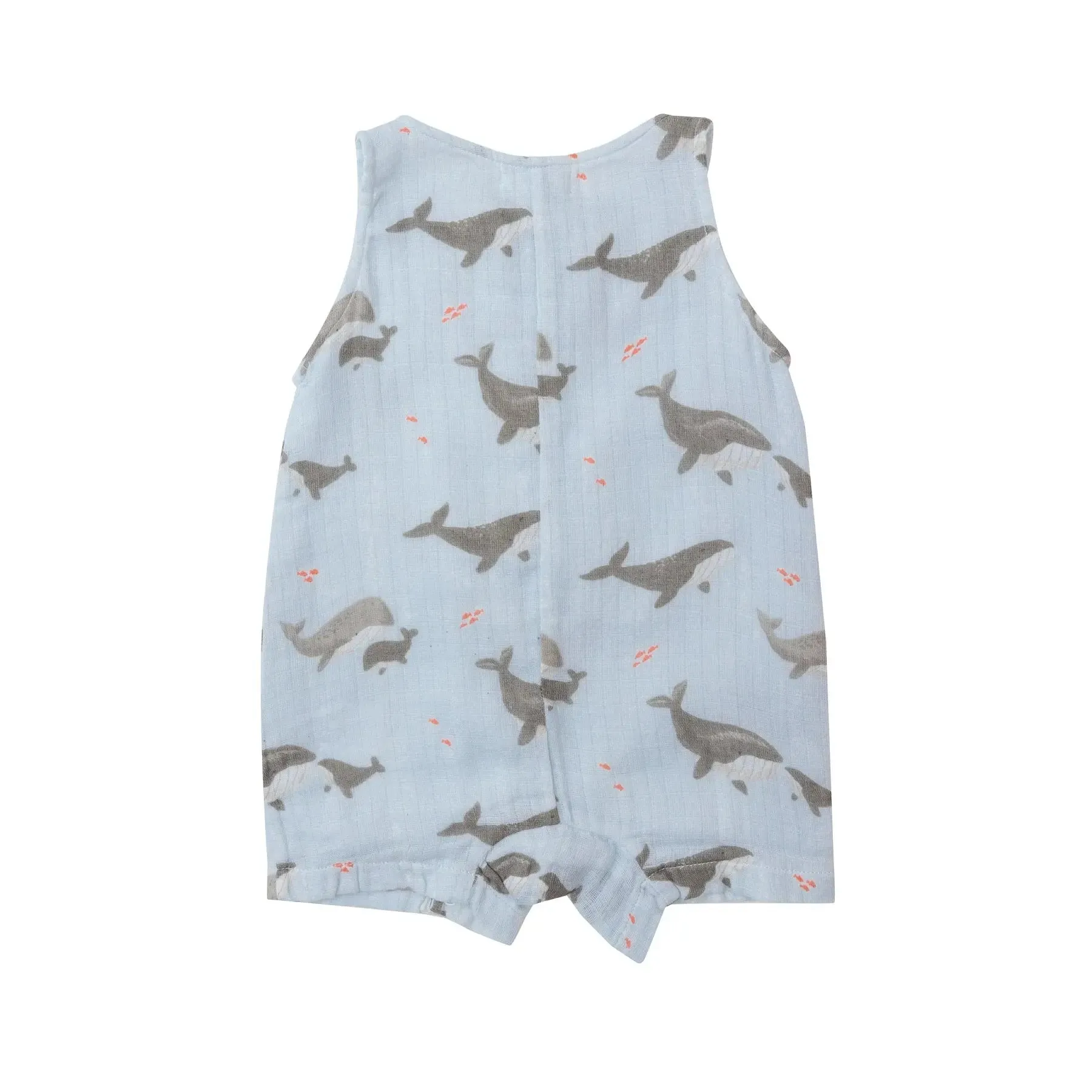 Shortie Romper - Grey Whales | Angel Dear
