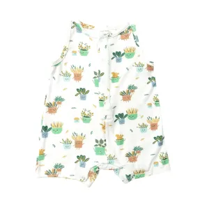 Shortie Romper - Potted Plants | Angel Dear