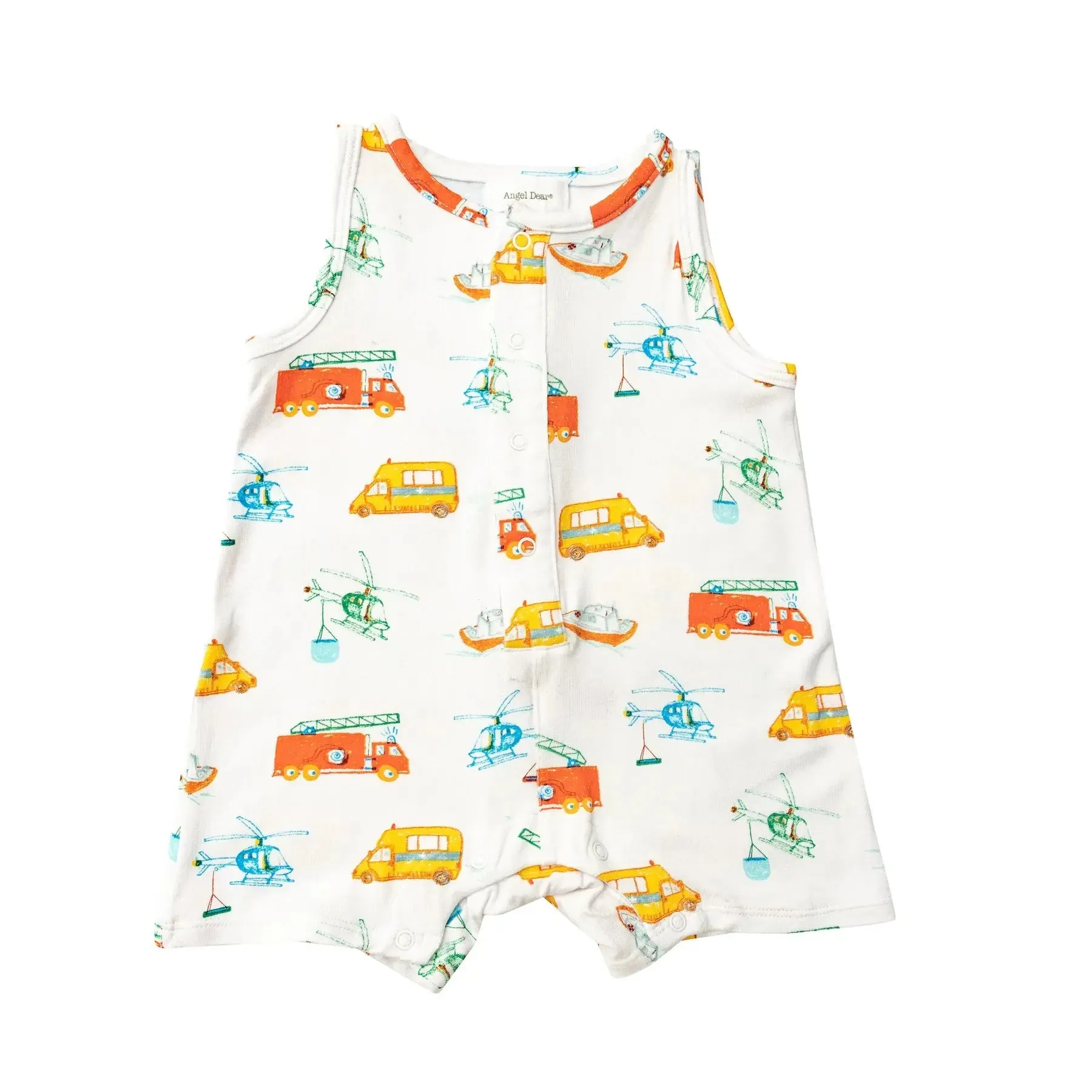Shortie Romper - Rescue Vehicles | Angel Dear