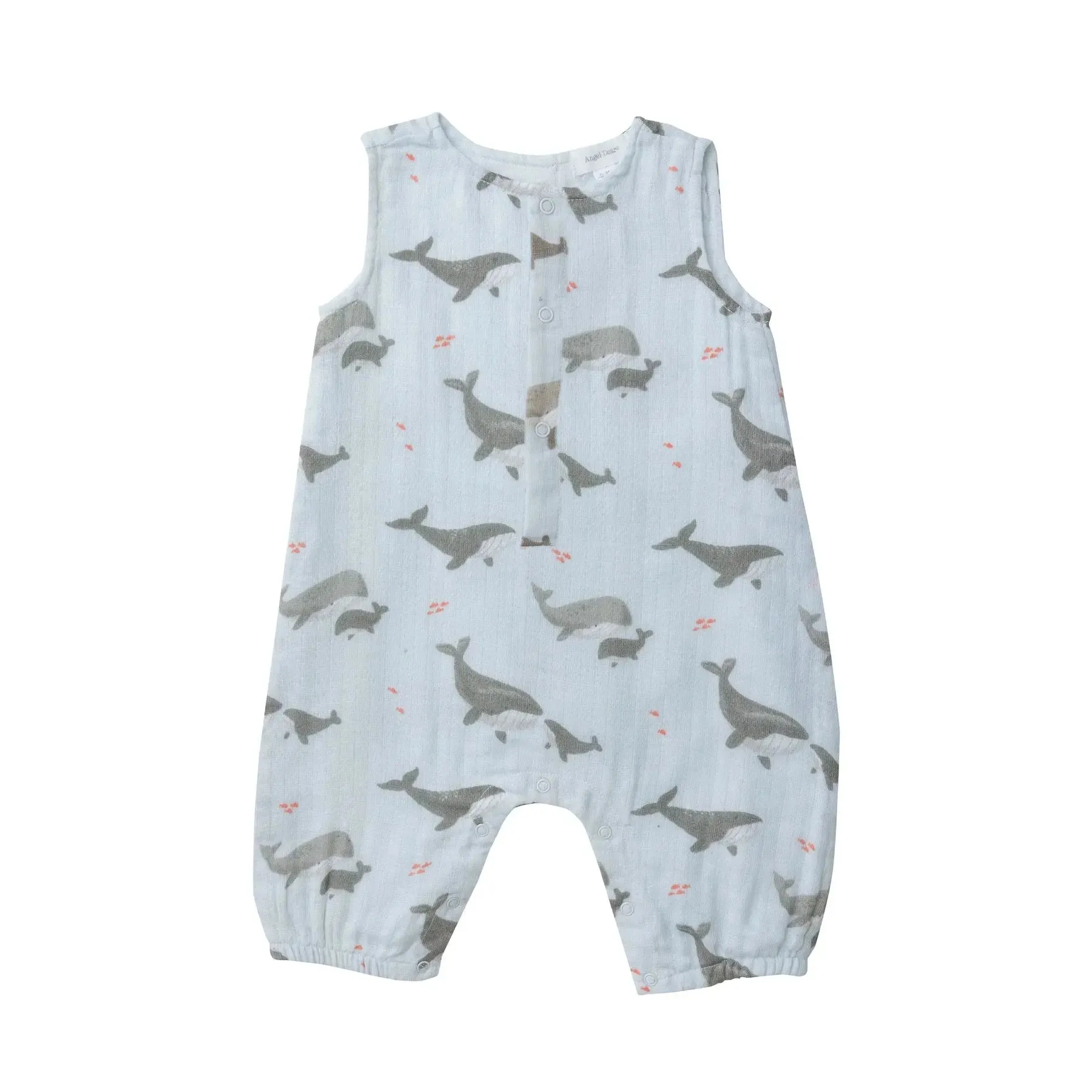 Sleeveless Romper - Grey Whales | Angel Dear
