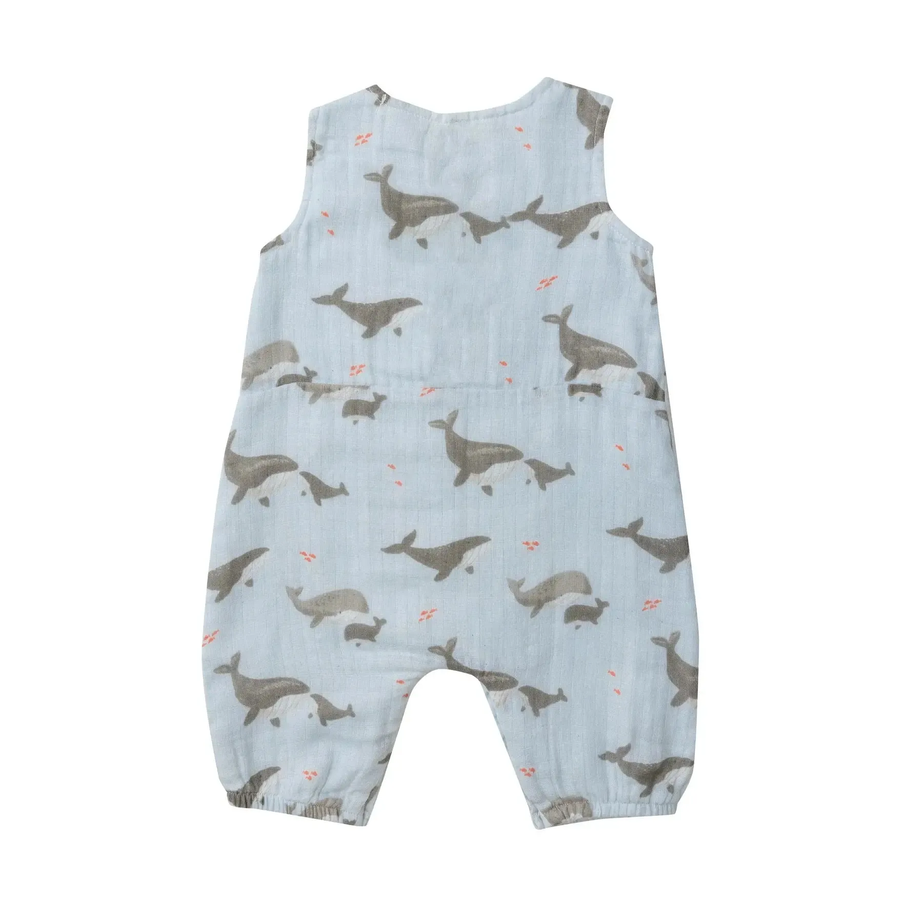 Sleeveless Romper - Grey Whales | Angel Dear